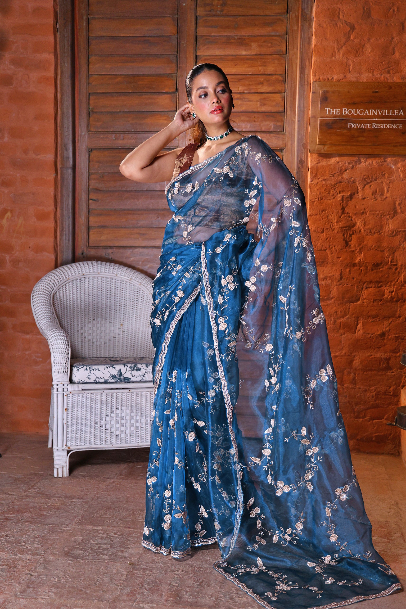 Glass Tissue Zardosi Work