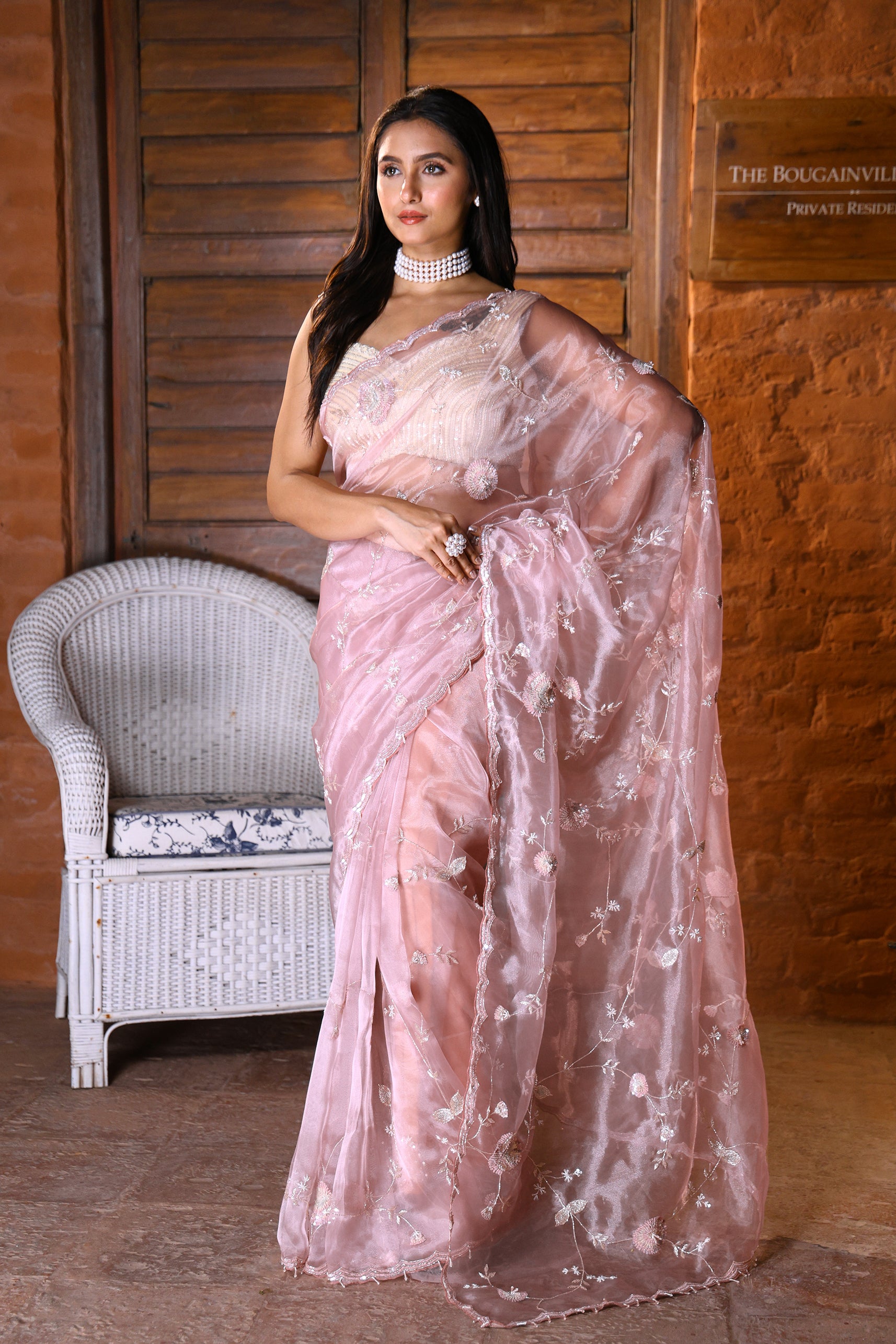 Glass Tissue Zardosi Work