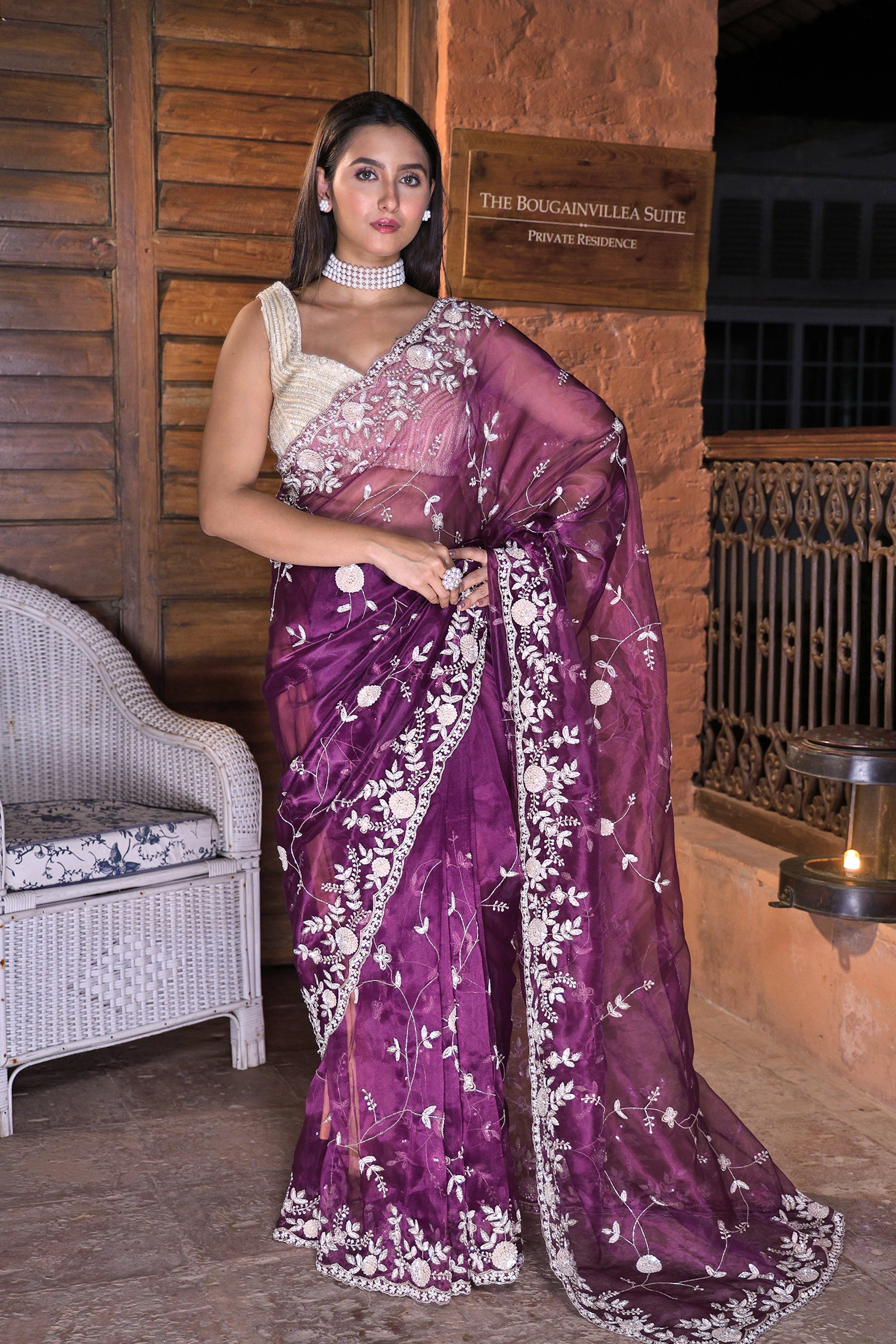 Glass Tissue Zardosi Work