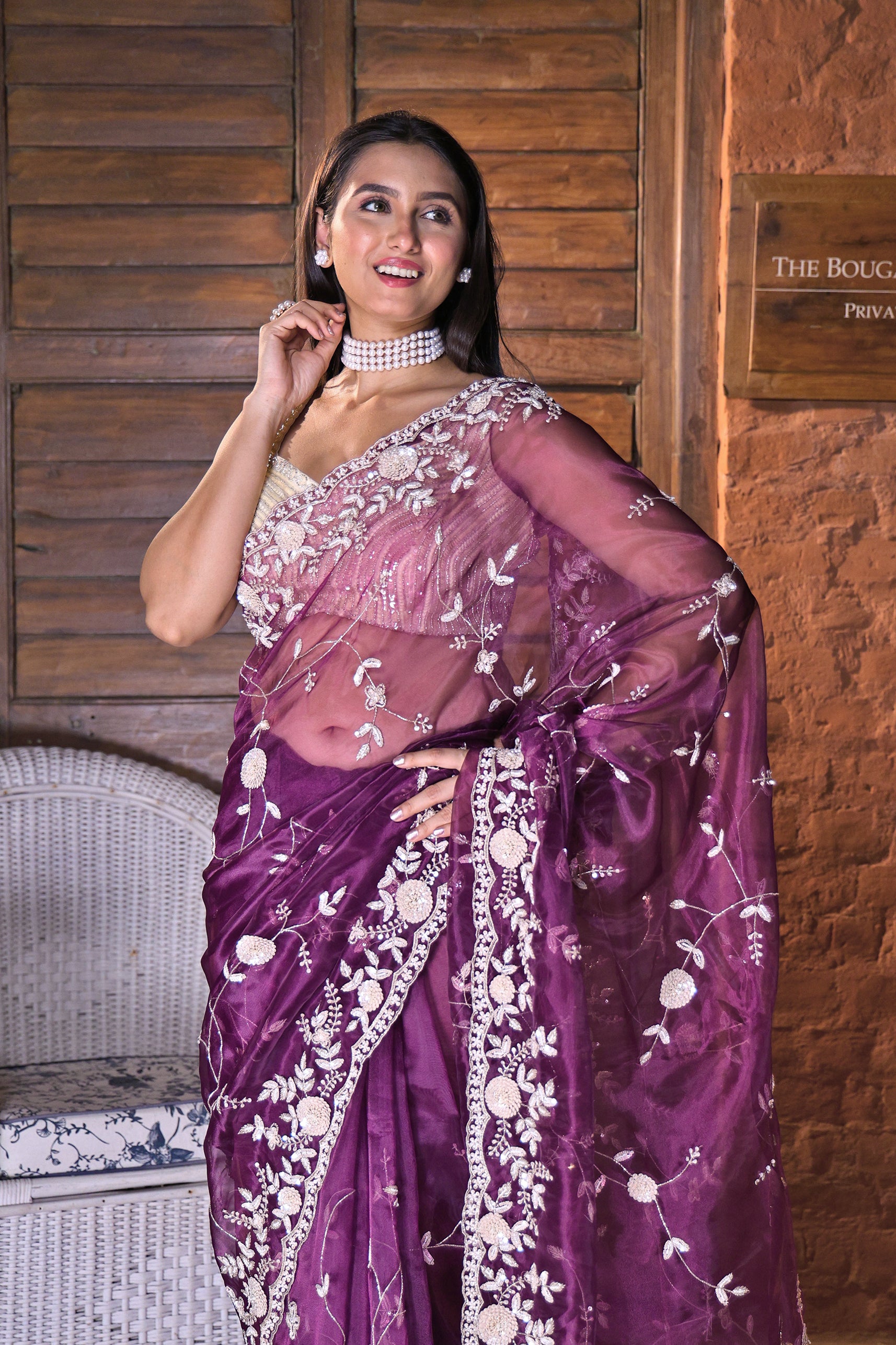 Glass Tissue Zardosi Work