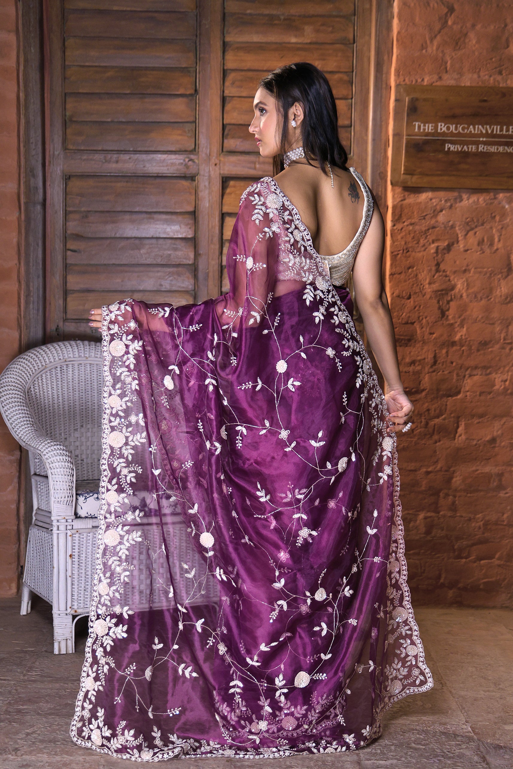 Glass Tissue Zardosi Work