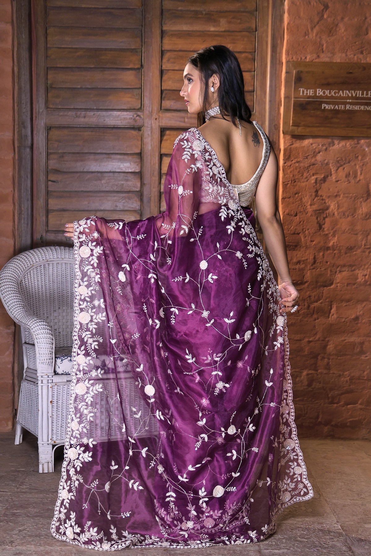 Glass Tissue Zardosi Work
