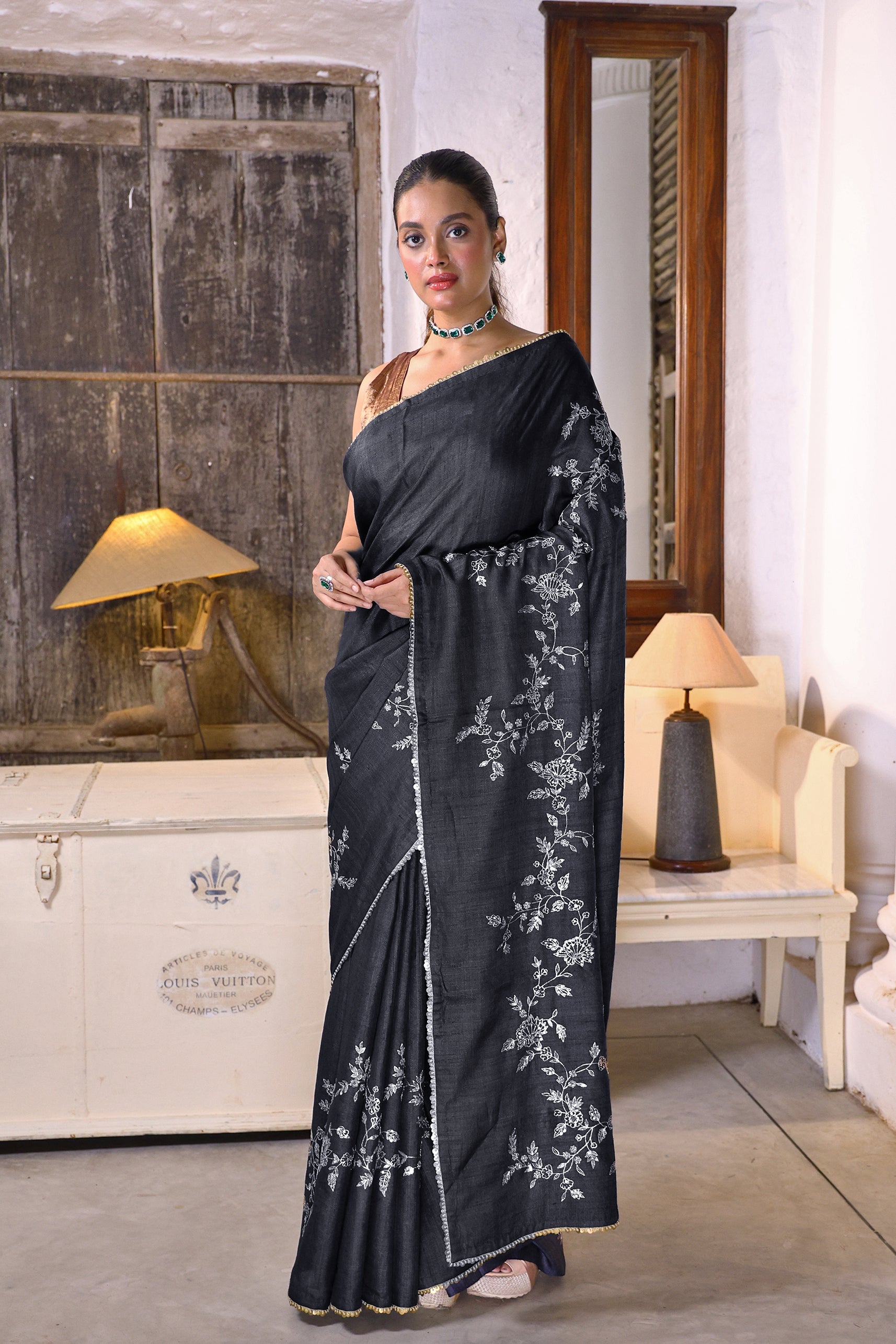 Tussar Hand Embroidery