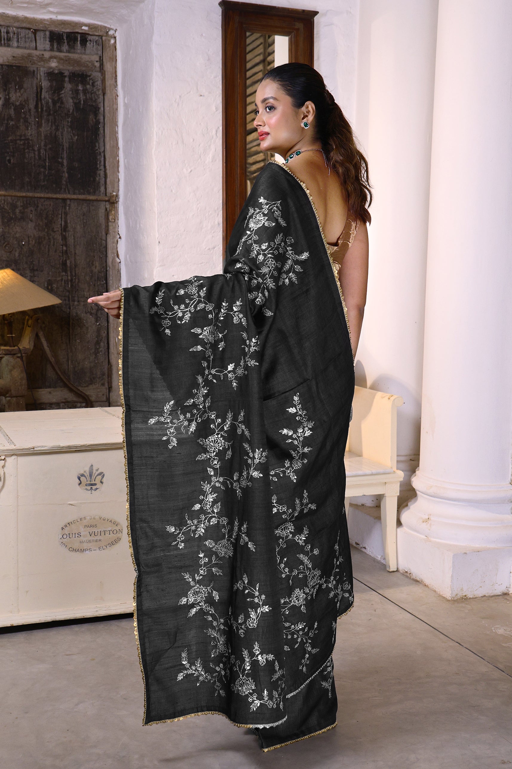 Tussar Hand Embroidery