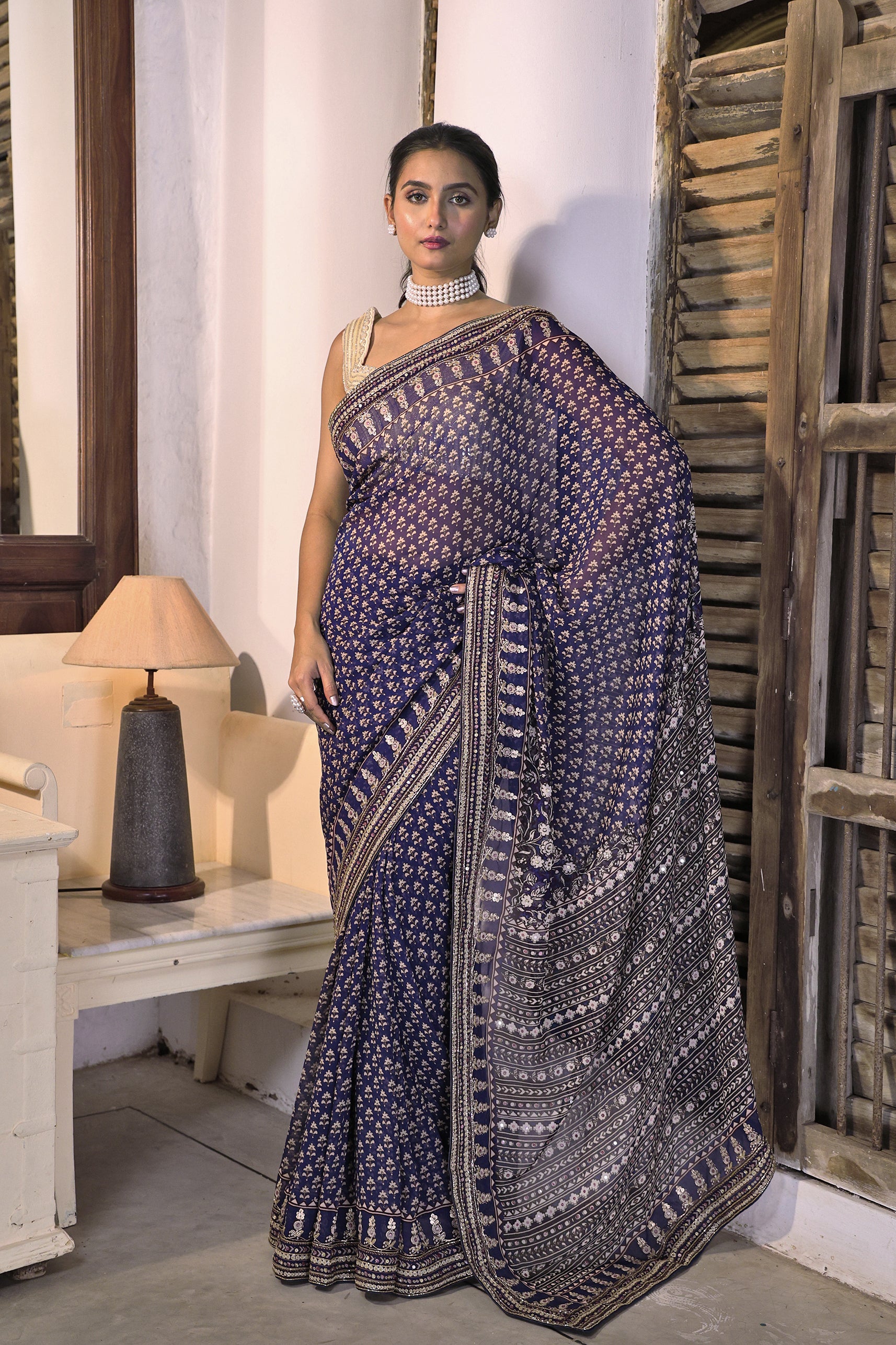 Chiffon Block Print