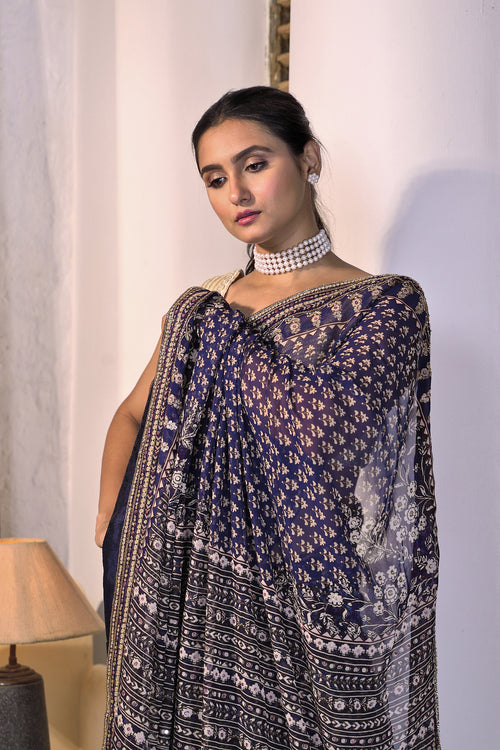 Chiffon Block Print