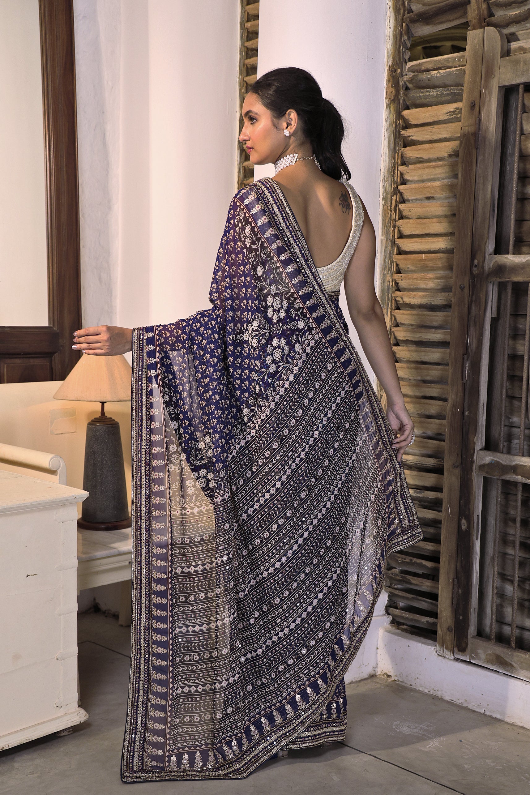 Chiffon Block Print