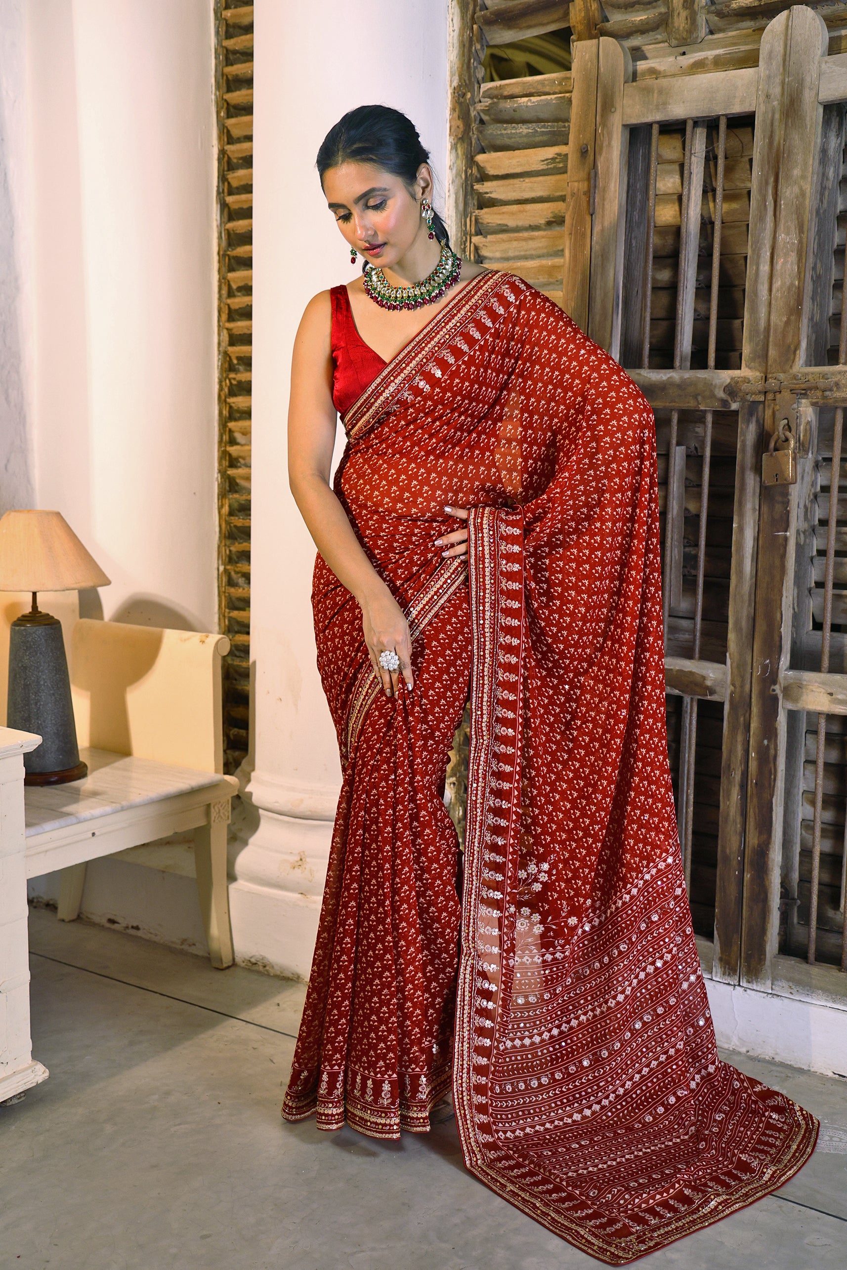 Chiffon Block Print