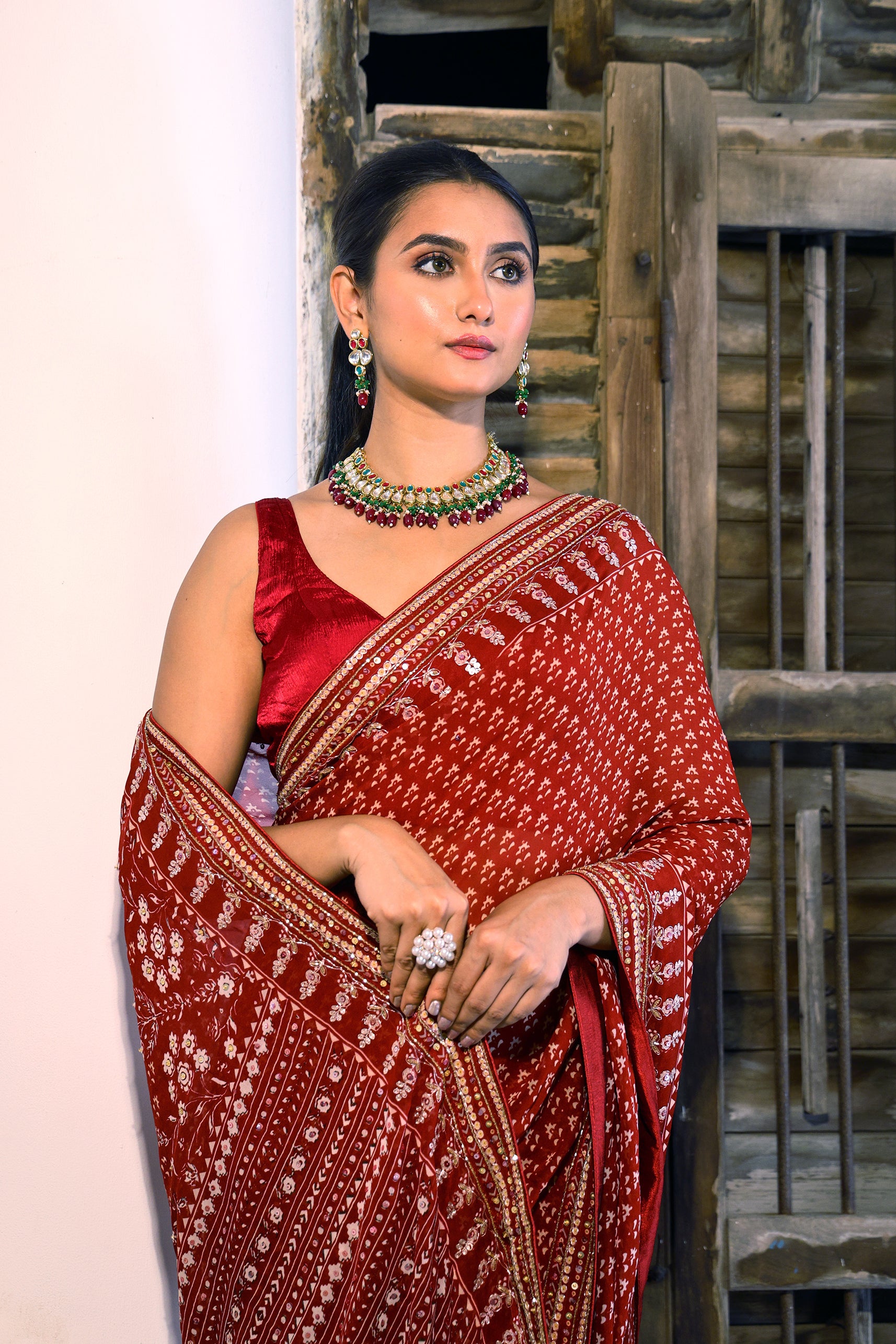 Chiffon Block Print