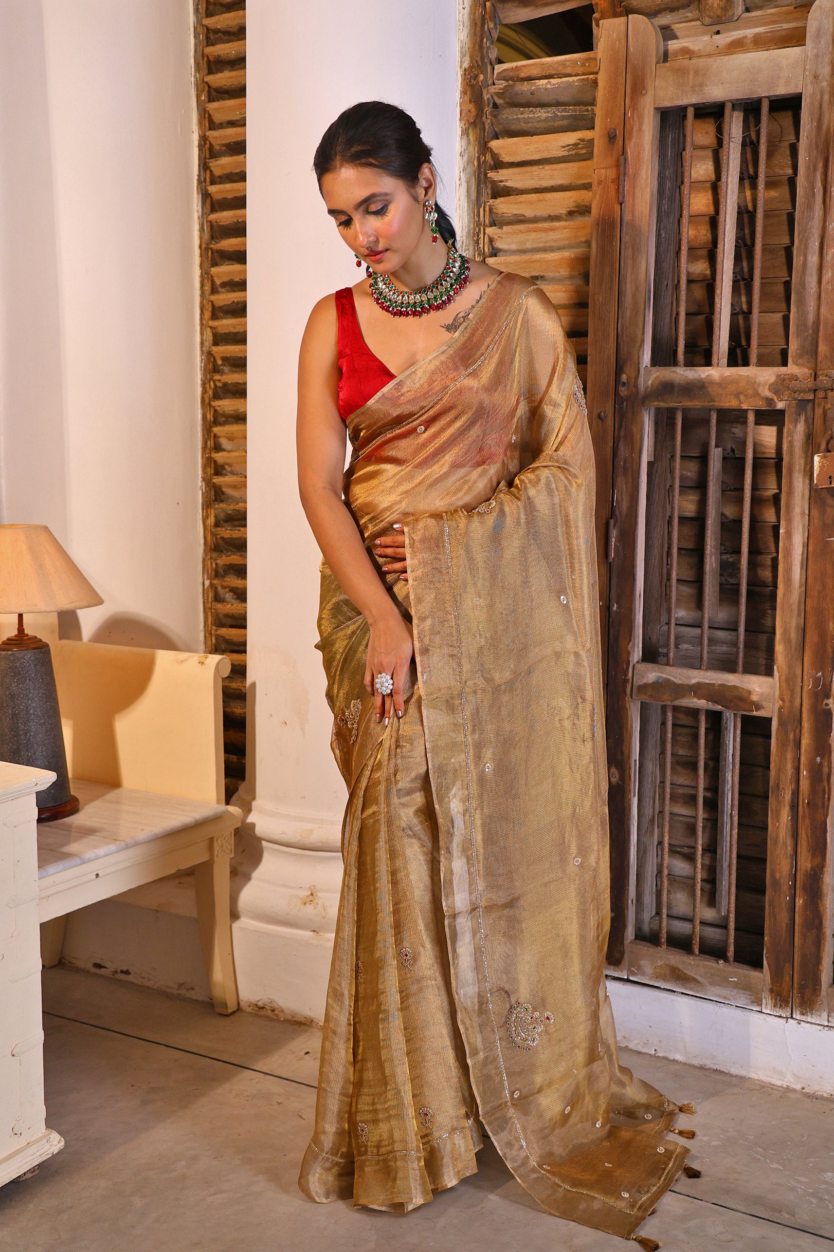 Tissue Zardosi Work