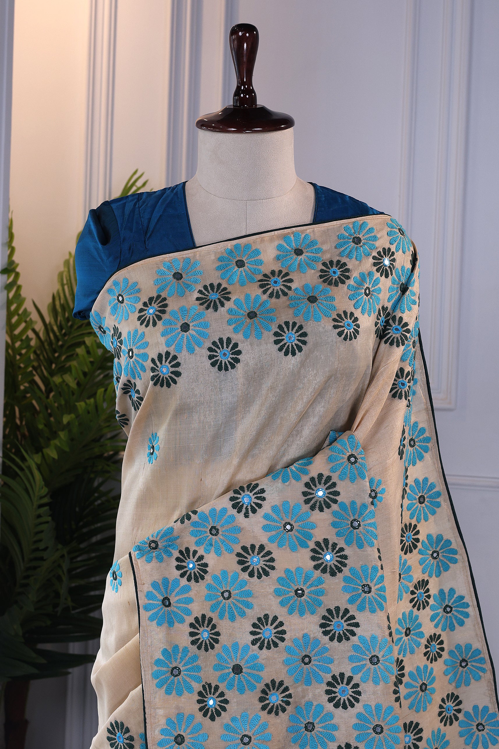 Tussar Hand Embroidery