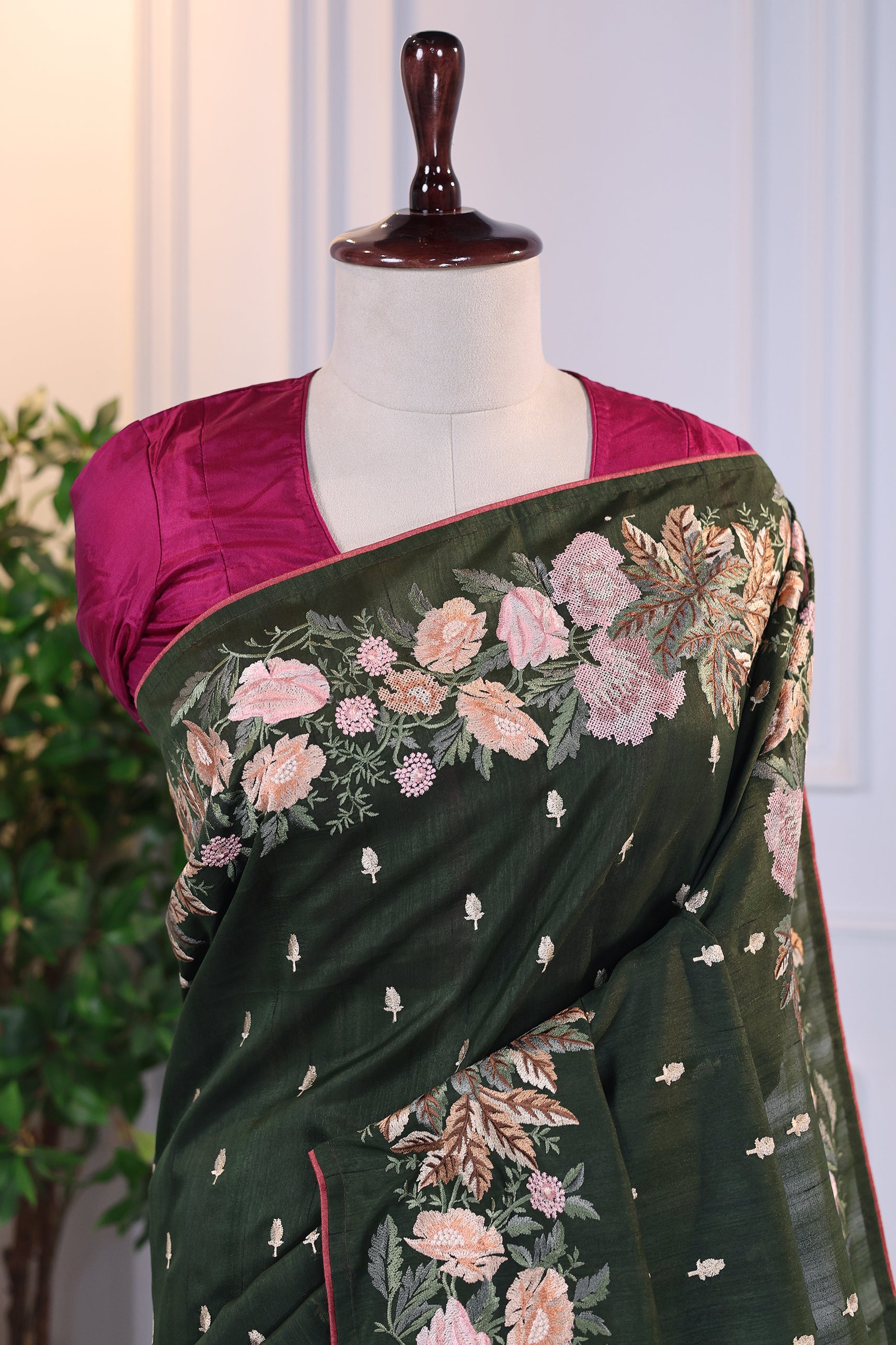 Semi Tussar Embroidery