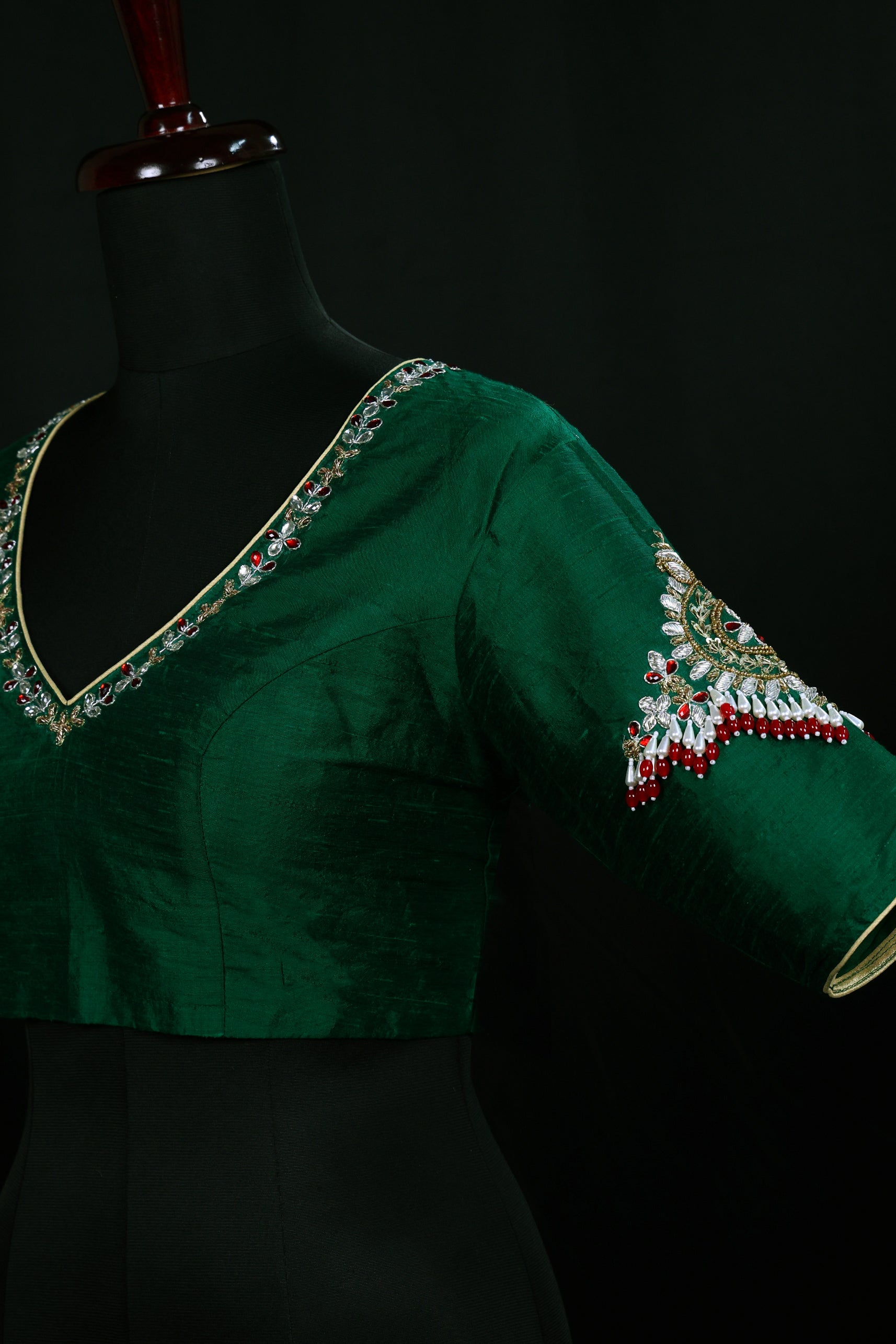 Raw Silk Zardosi Work