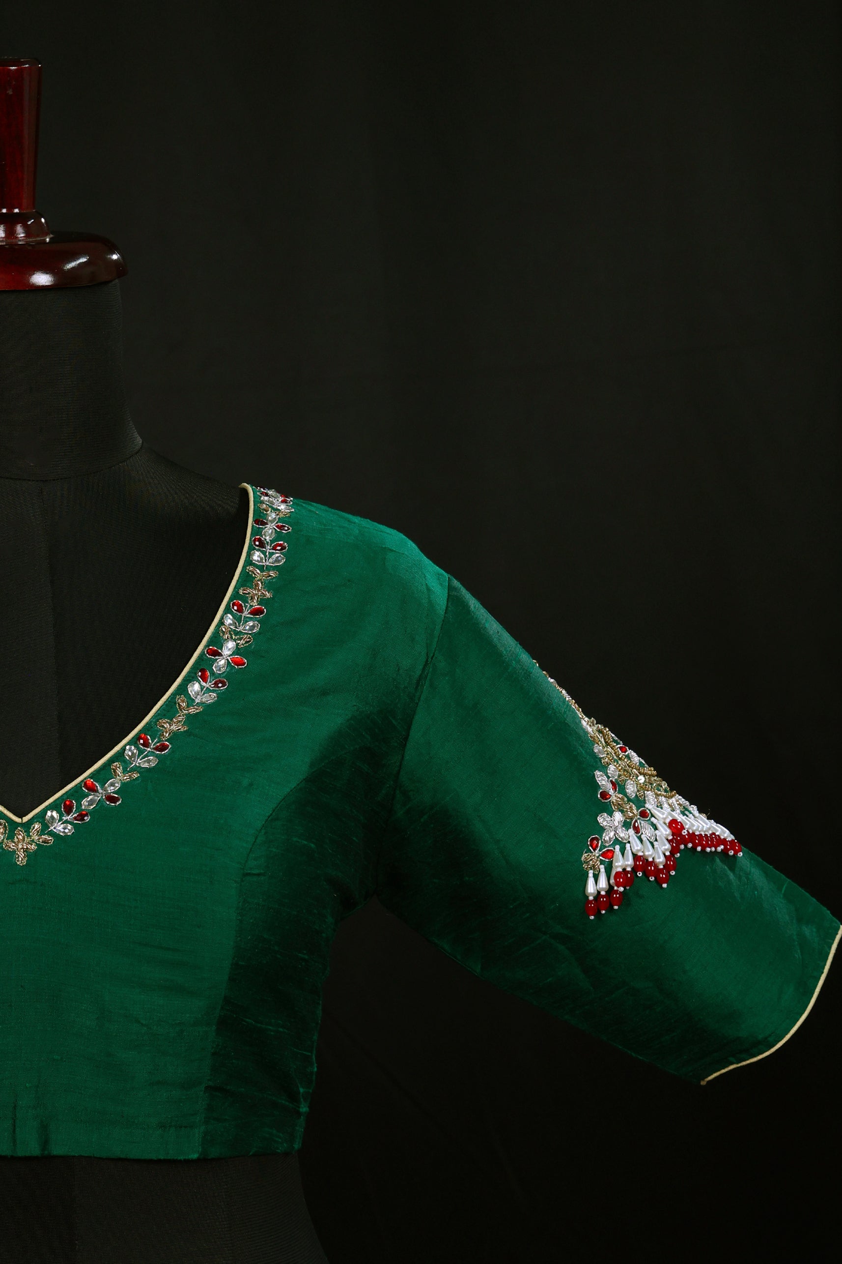 Raw Silk Zardosi Work