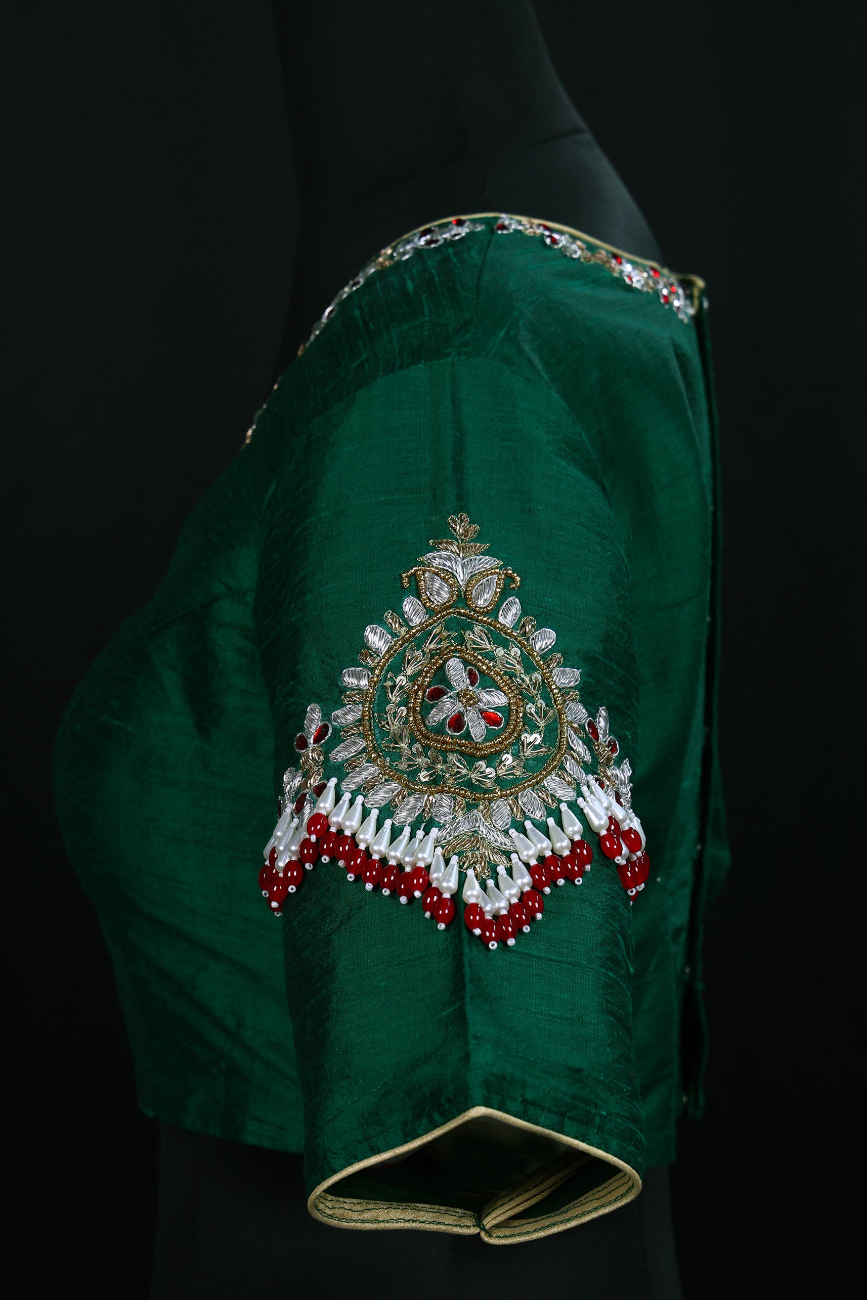Raw Silk Zardosi Work