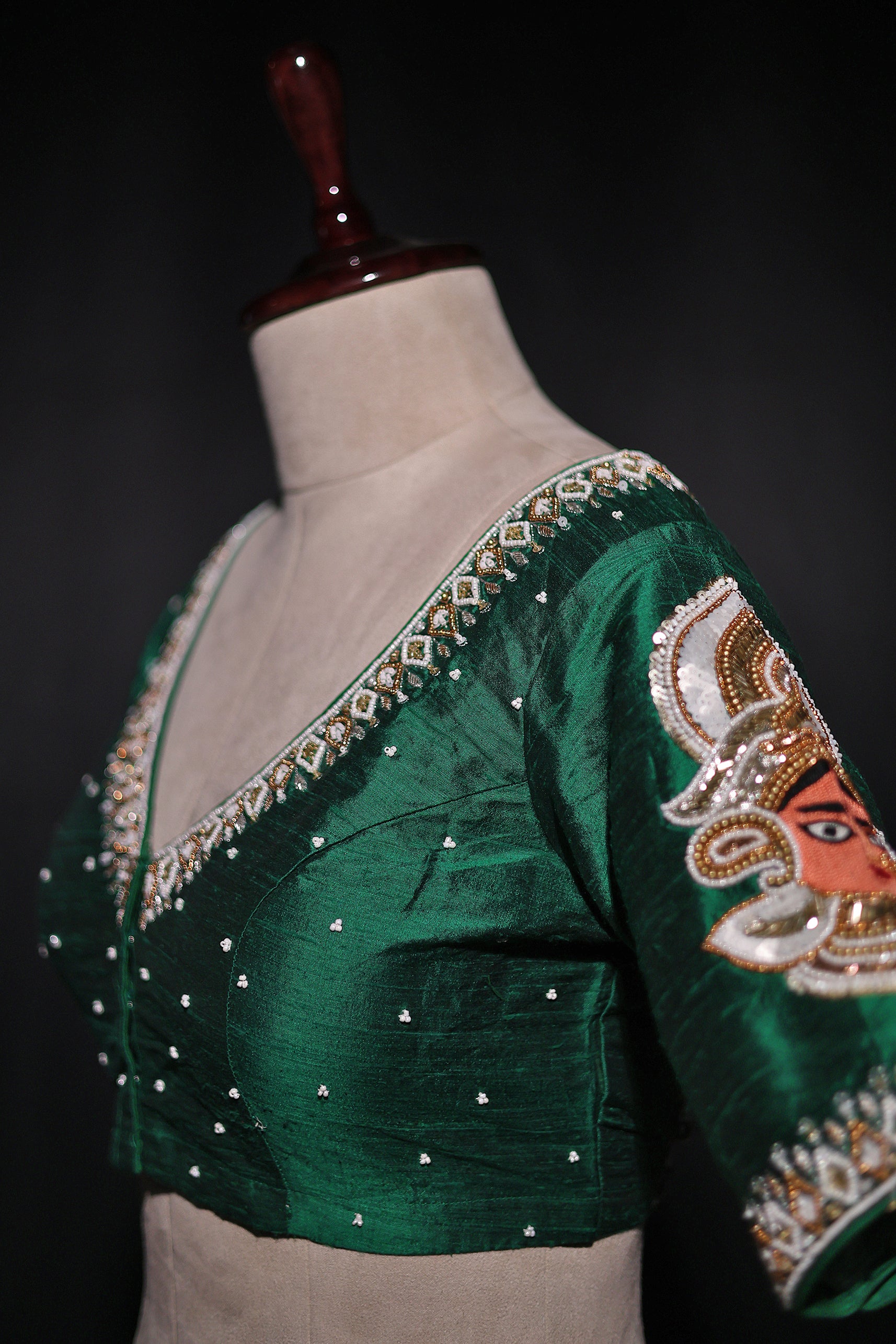 Raw Silk Zardosi Work