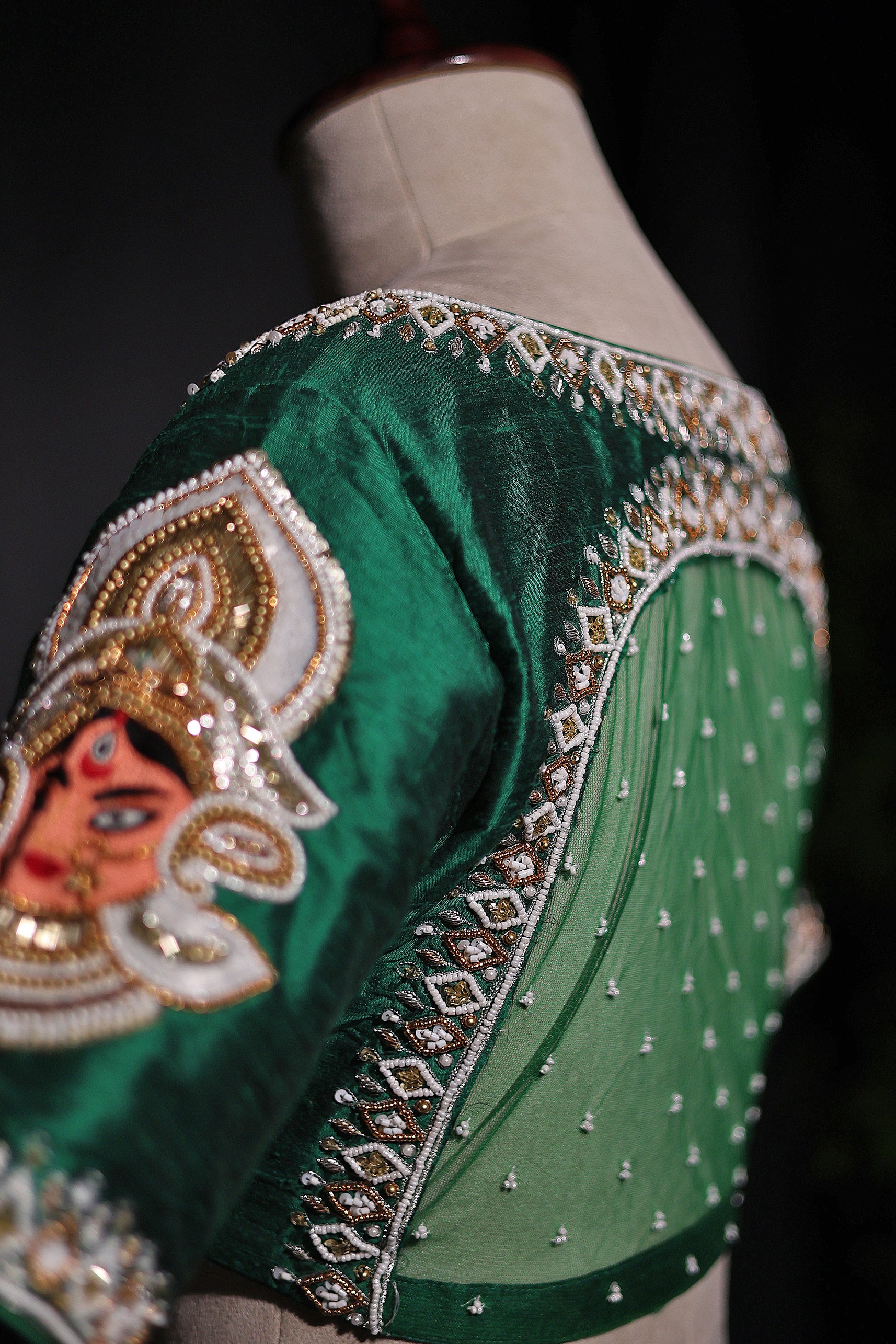 Raw Silk Zardosi Work
