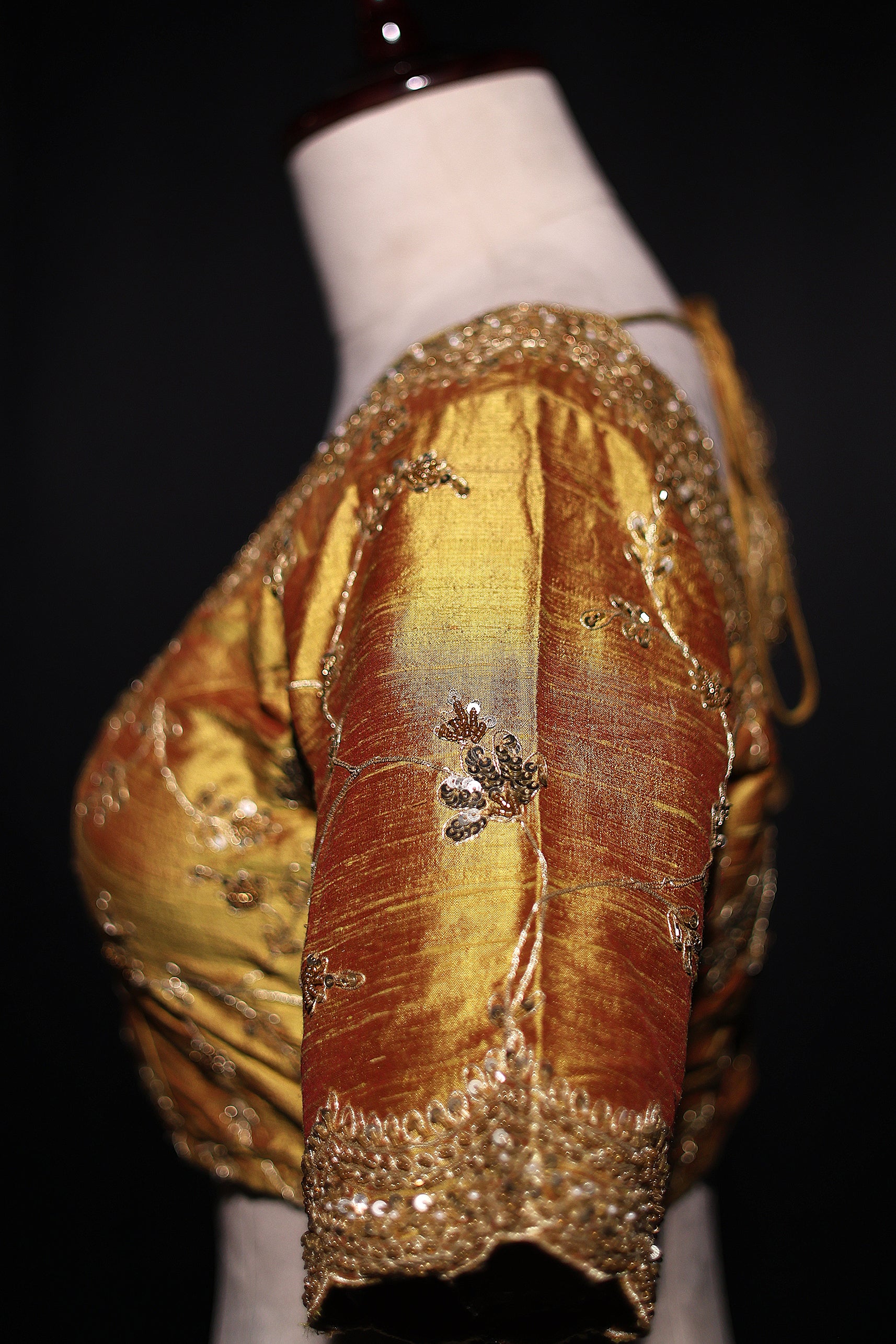 Raw Silk Dual Tone Zardosi Work