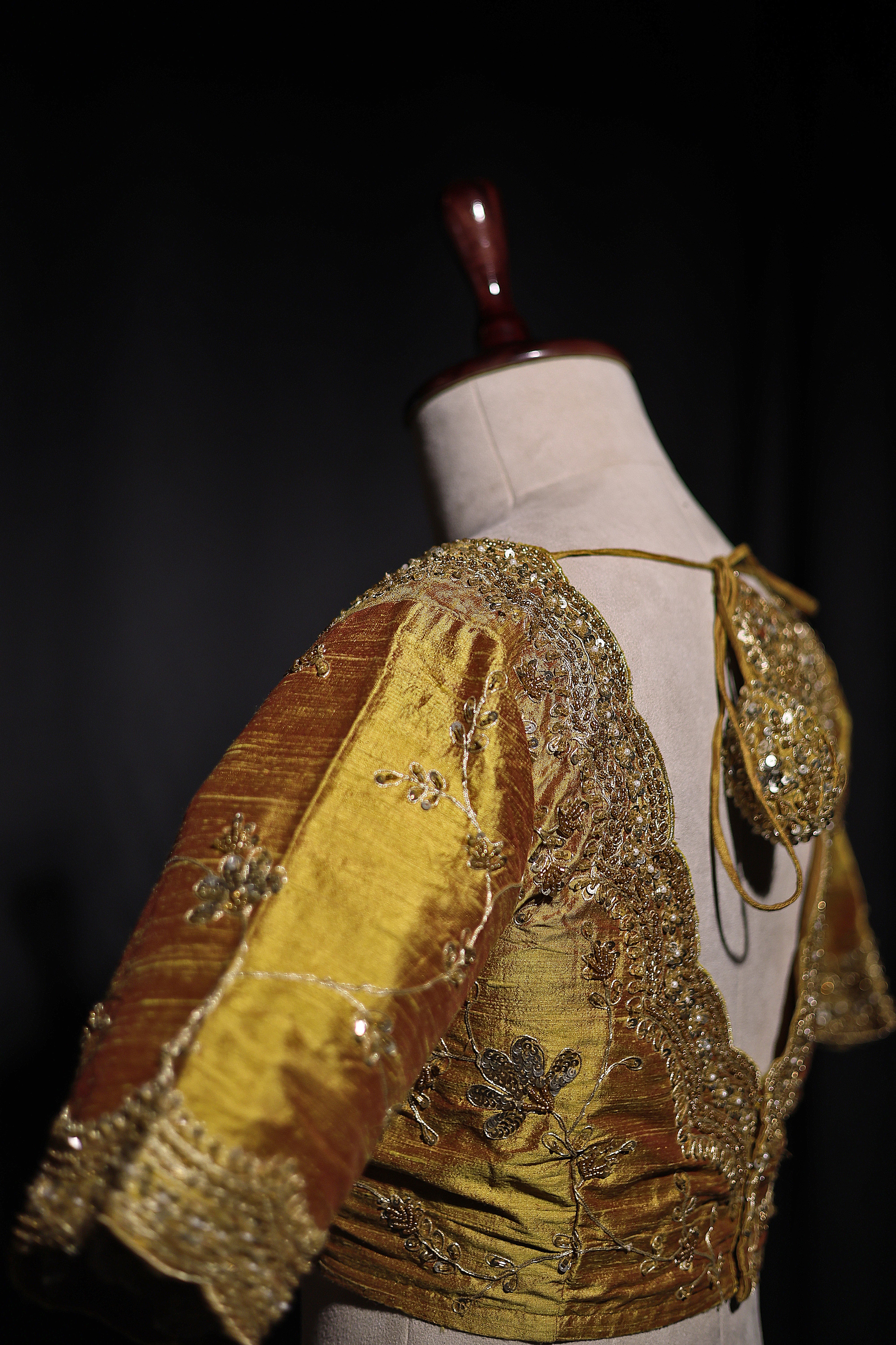 Raw Silk Dual Tone Zardosi Work