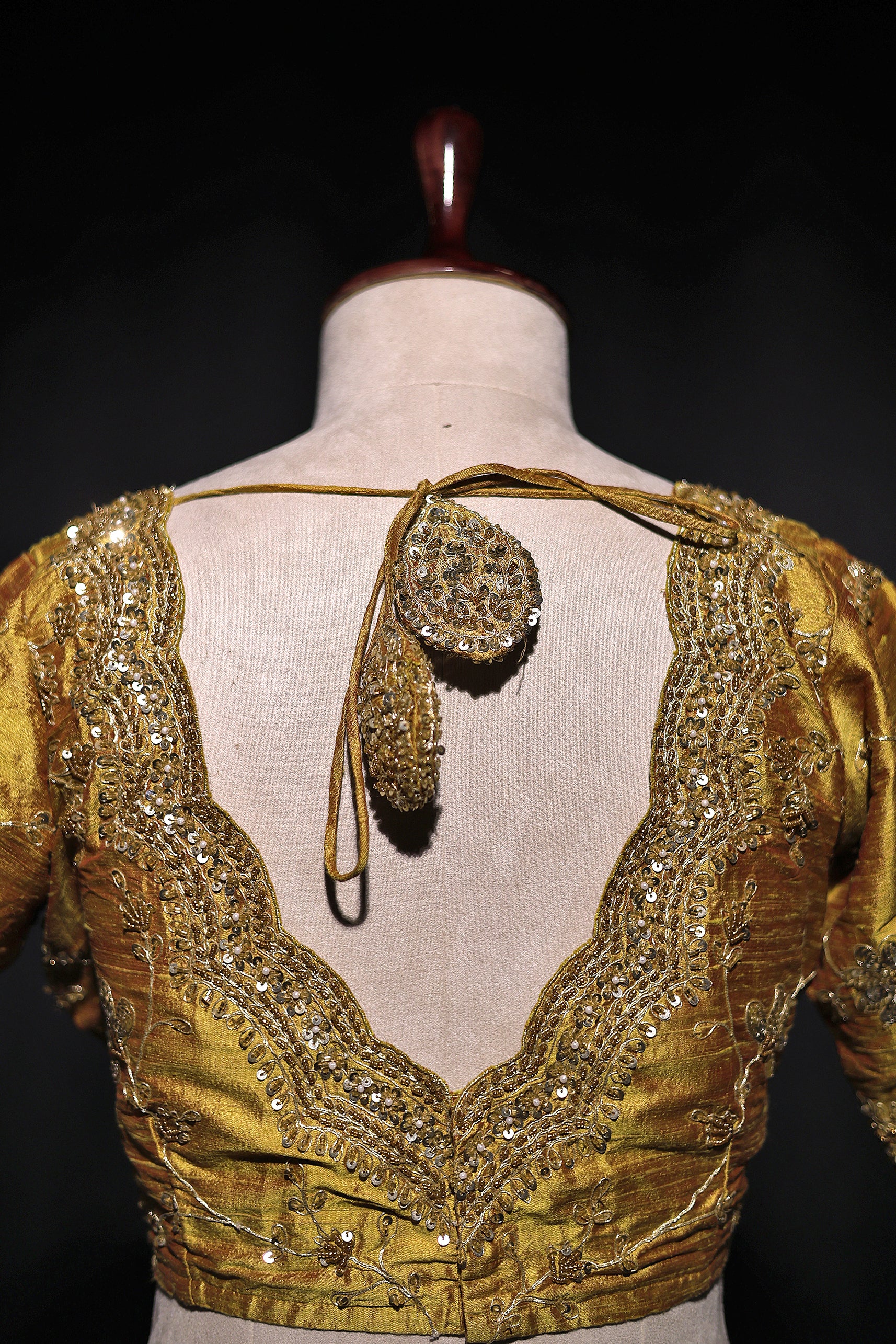 Raw Silk Dual Tone Zardosi Work