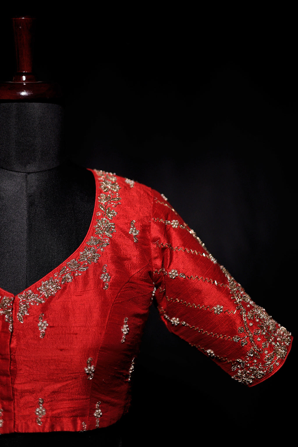 Raw Silk Zardosi Work