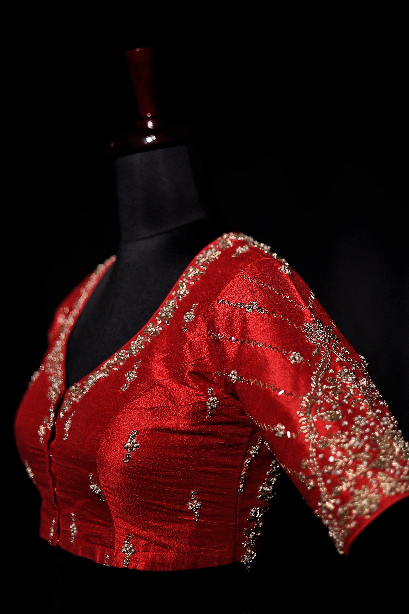 Raw Silk Zardosi Work