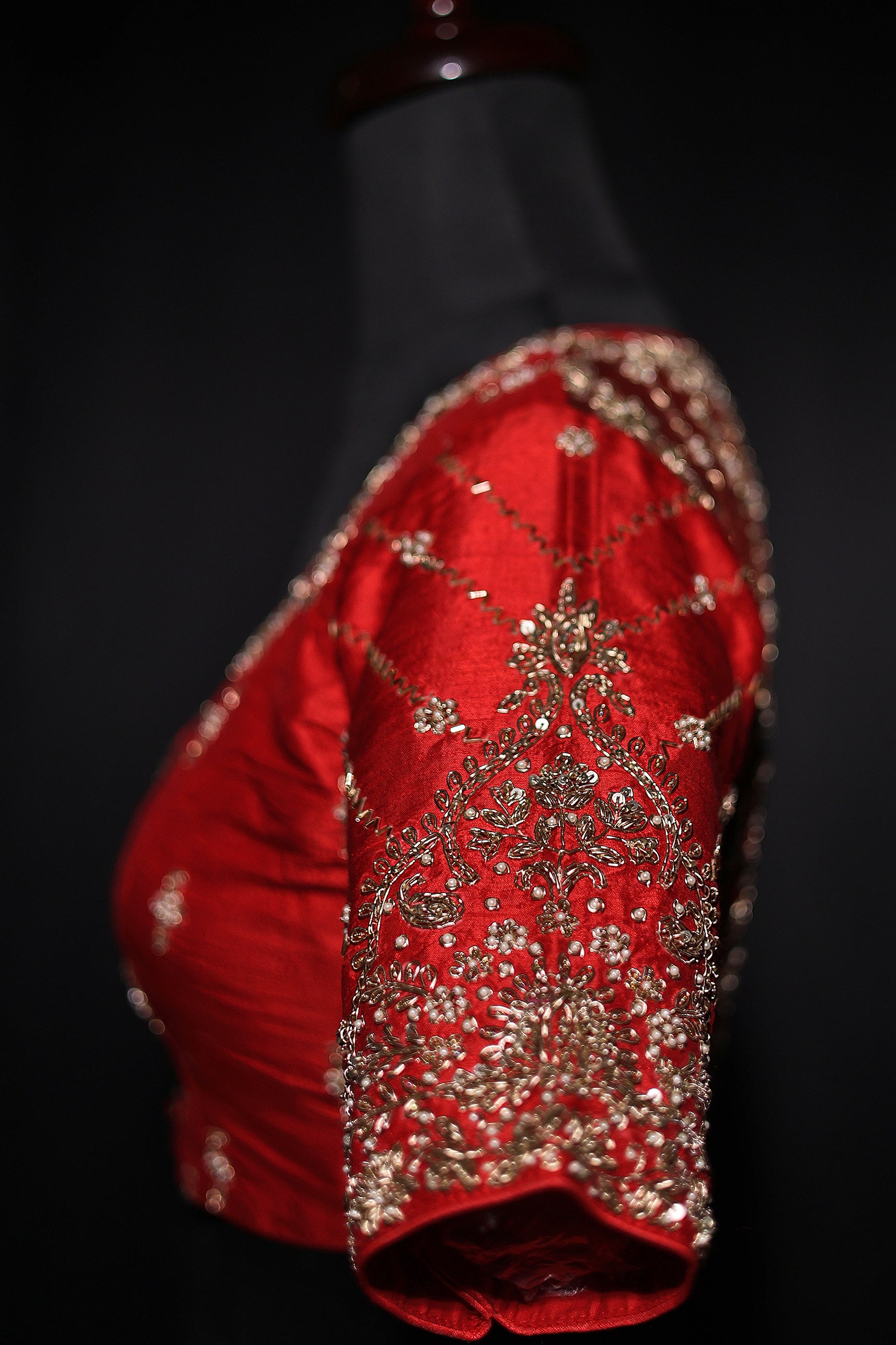 Raw Silk Zardosi Work