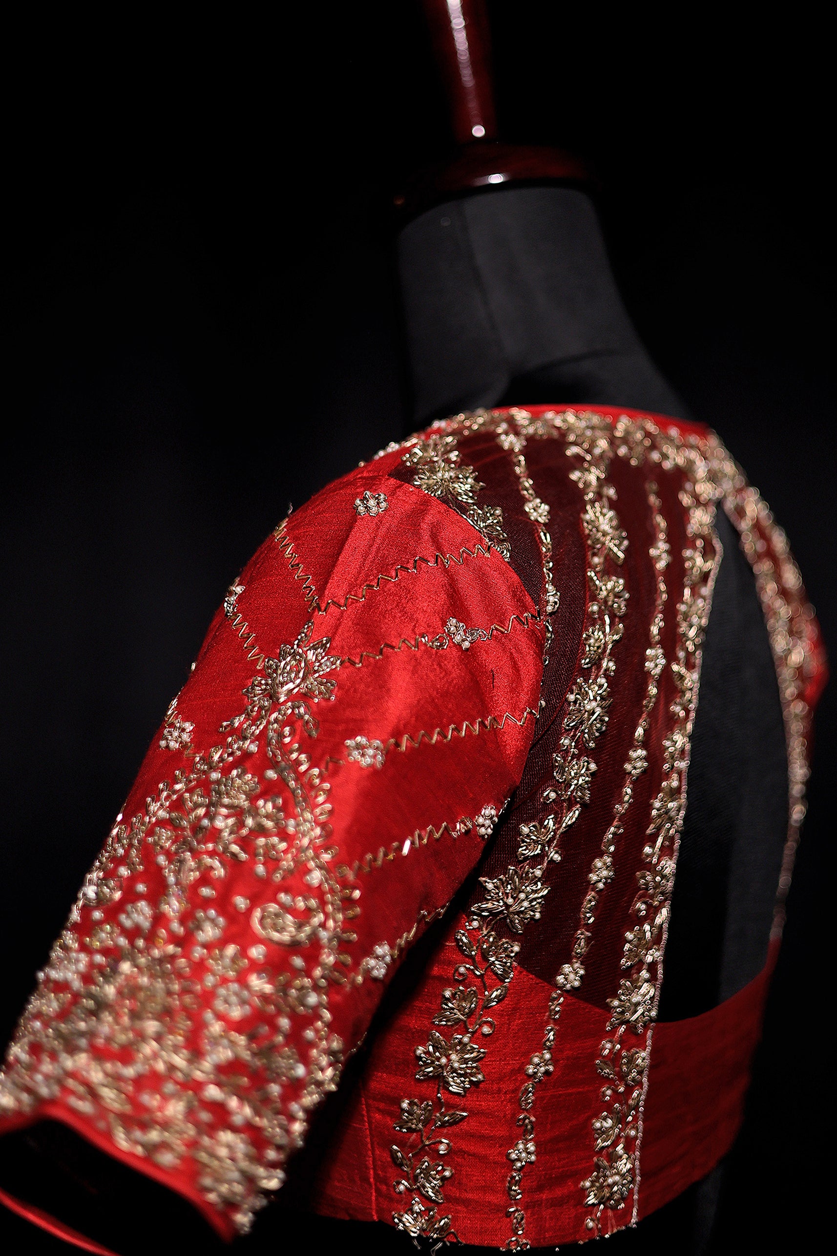 Raw Silk Zardosi Work