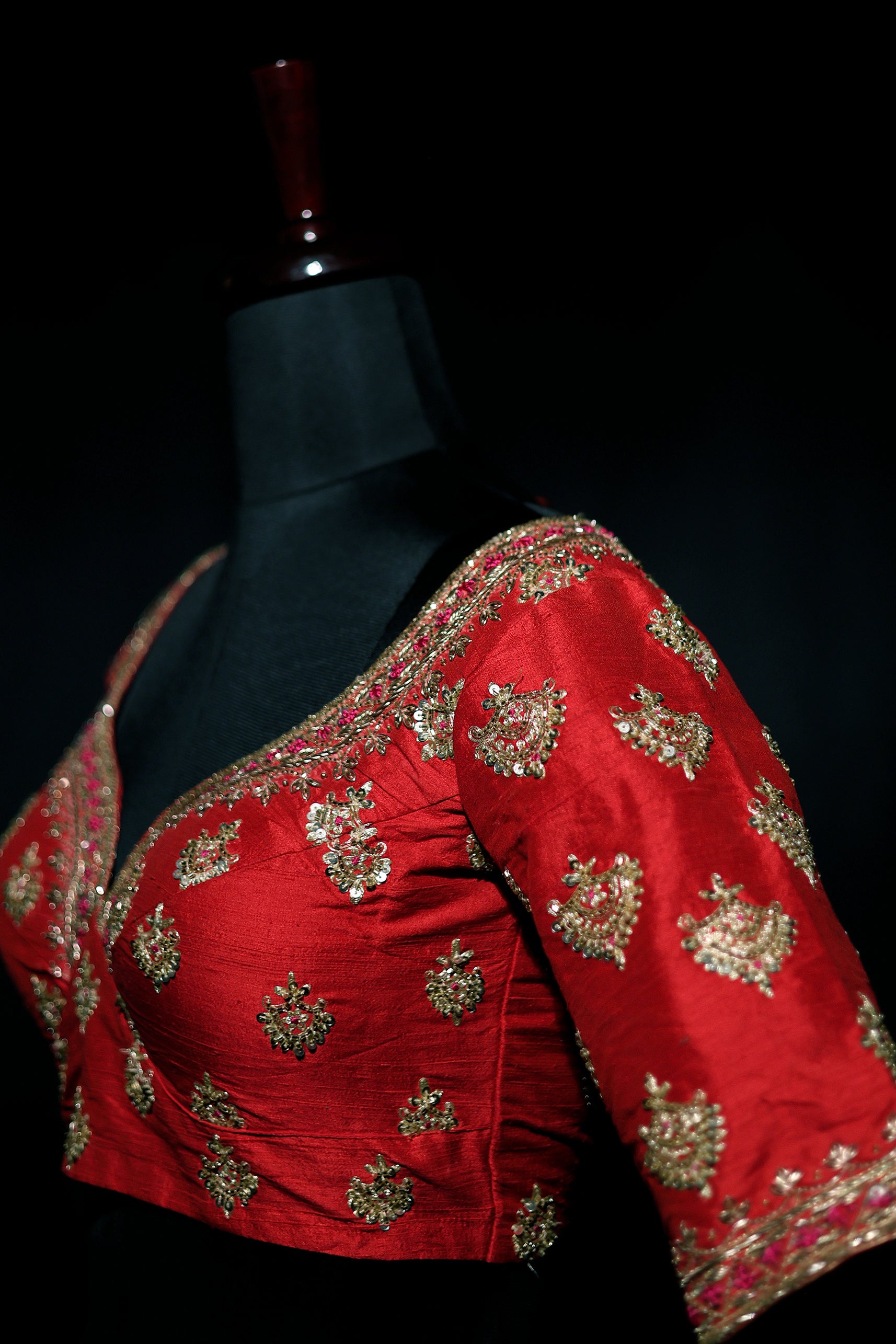 Raw Silk Zardosi Work