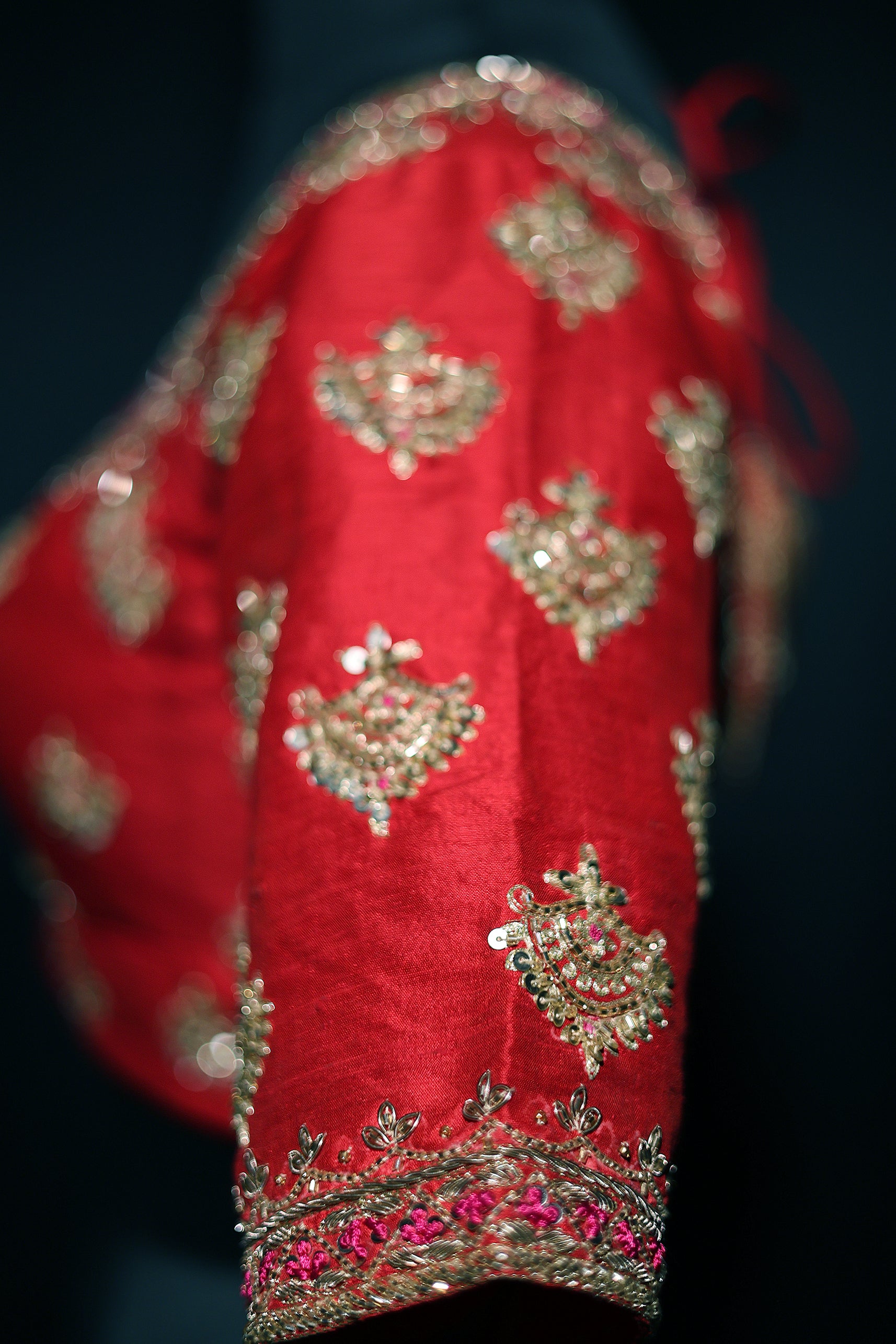 Raw Silk Zardosi Work