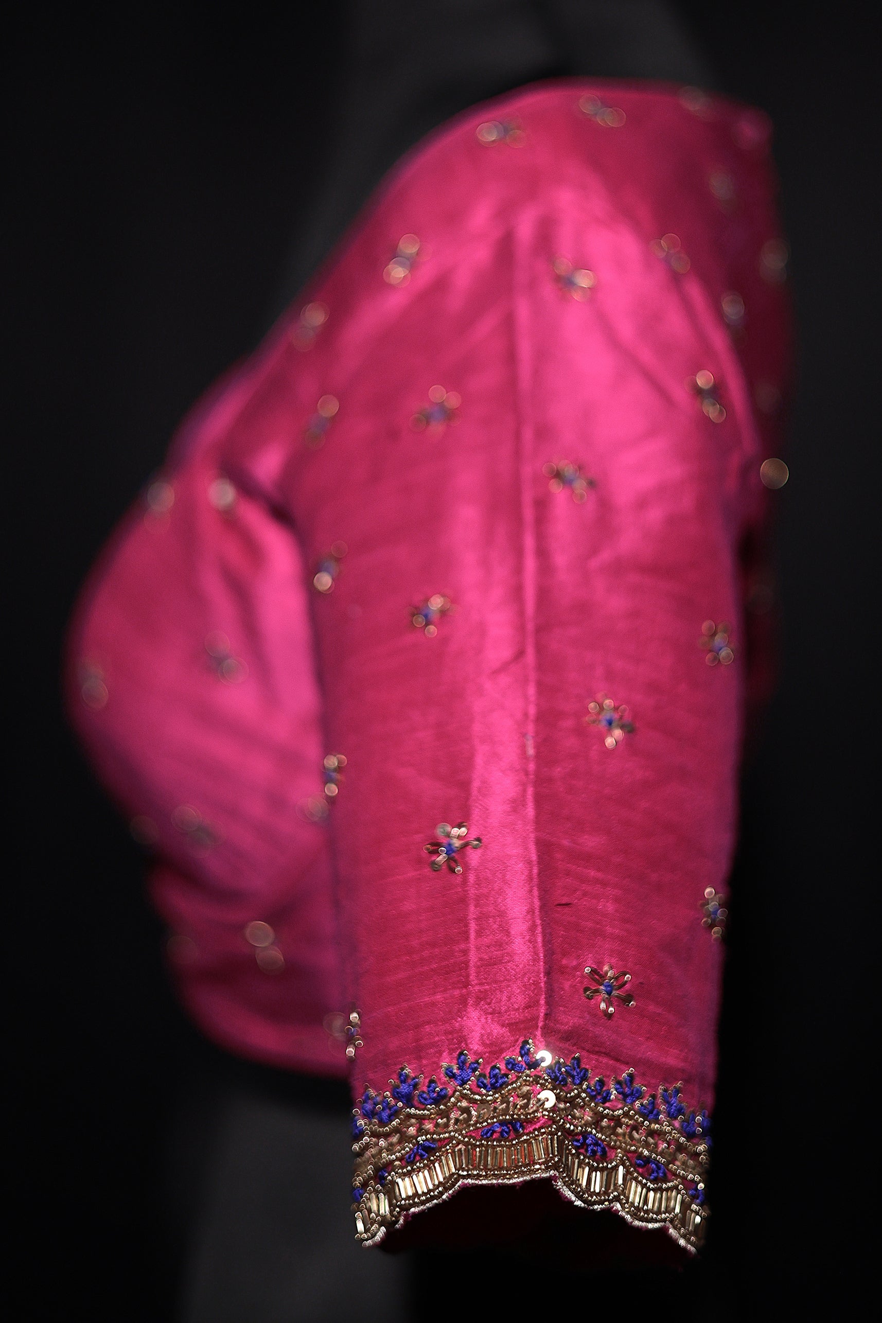 Raw Silk Zardosi Work