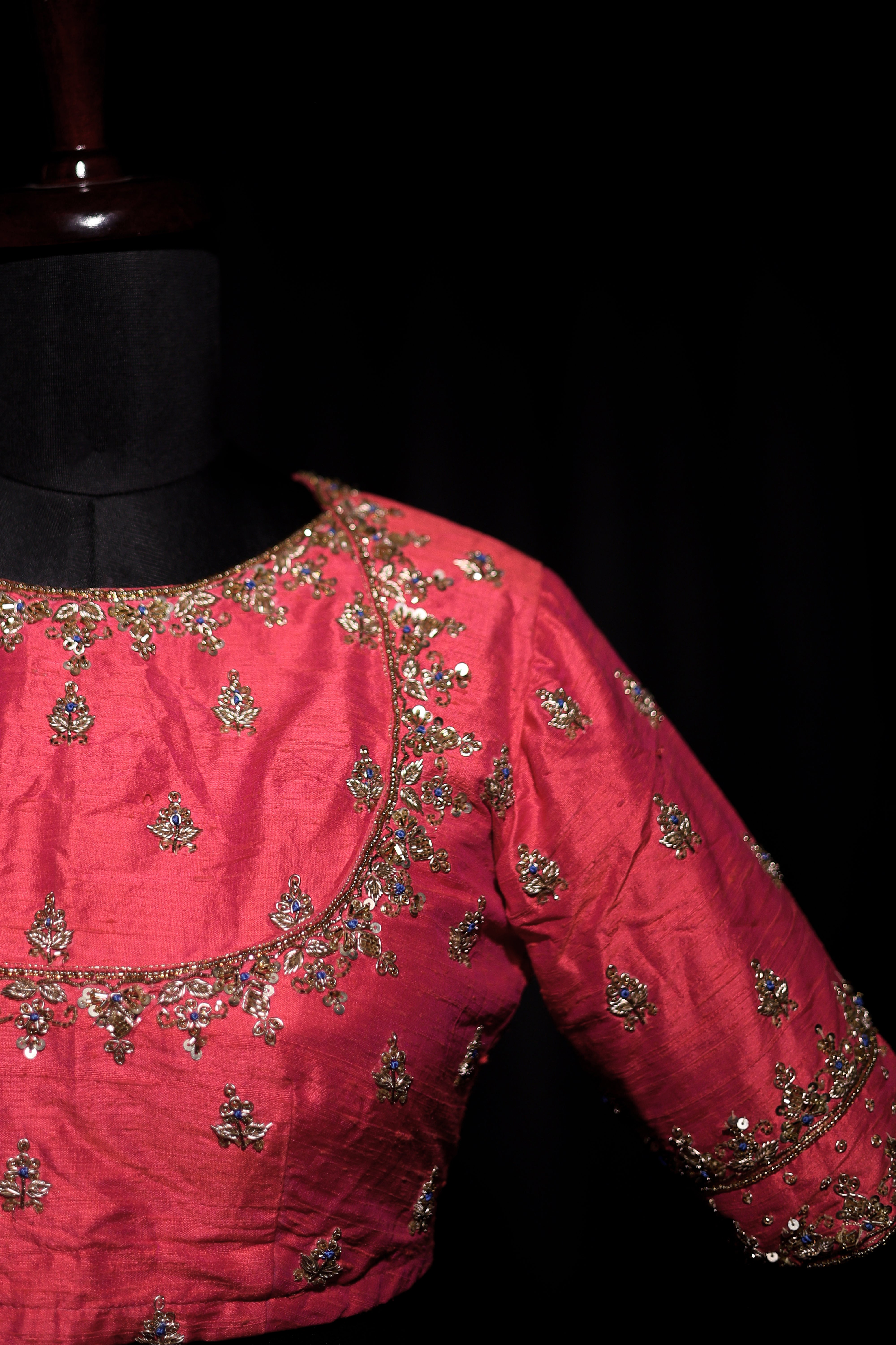 Raw Silk Zardosi Work