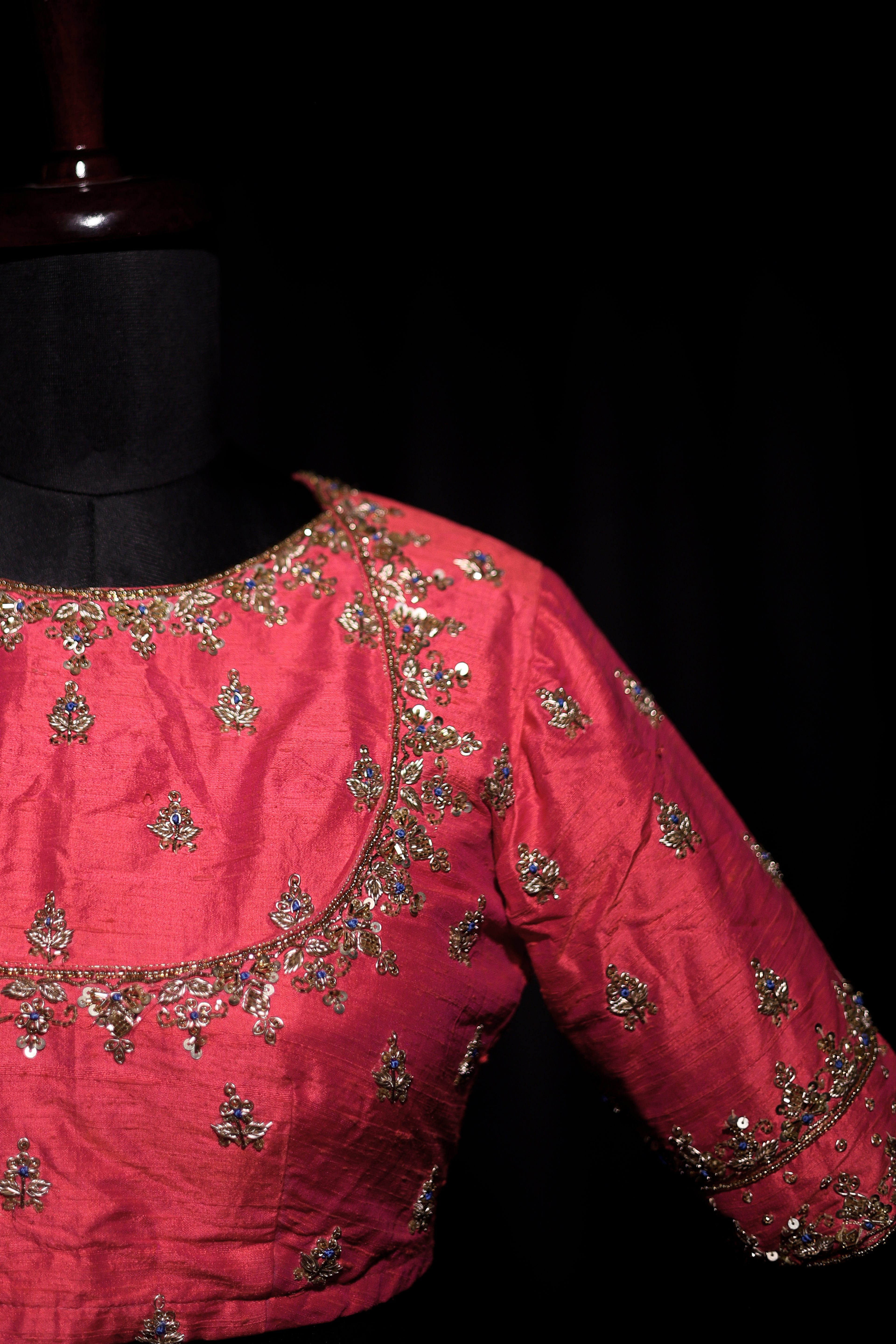 Raw Silk Zardosi Work