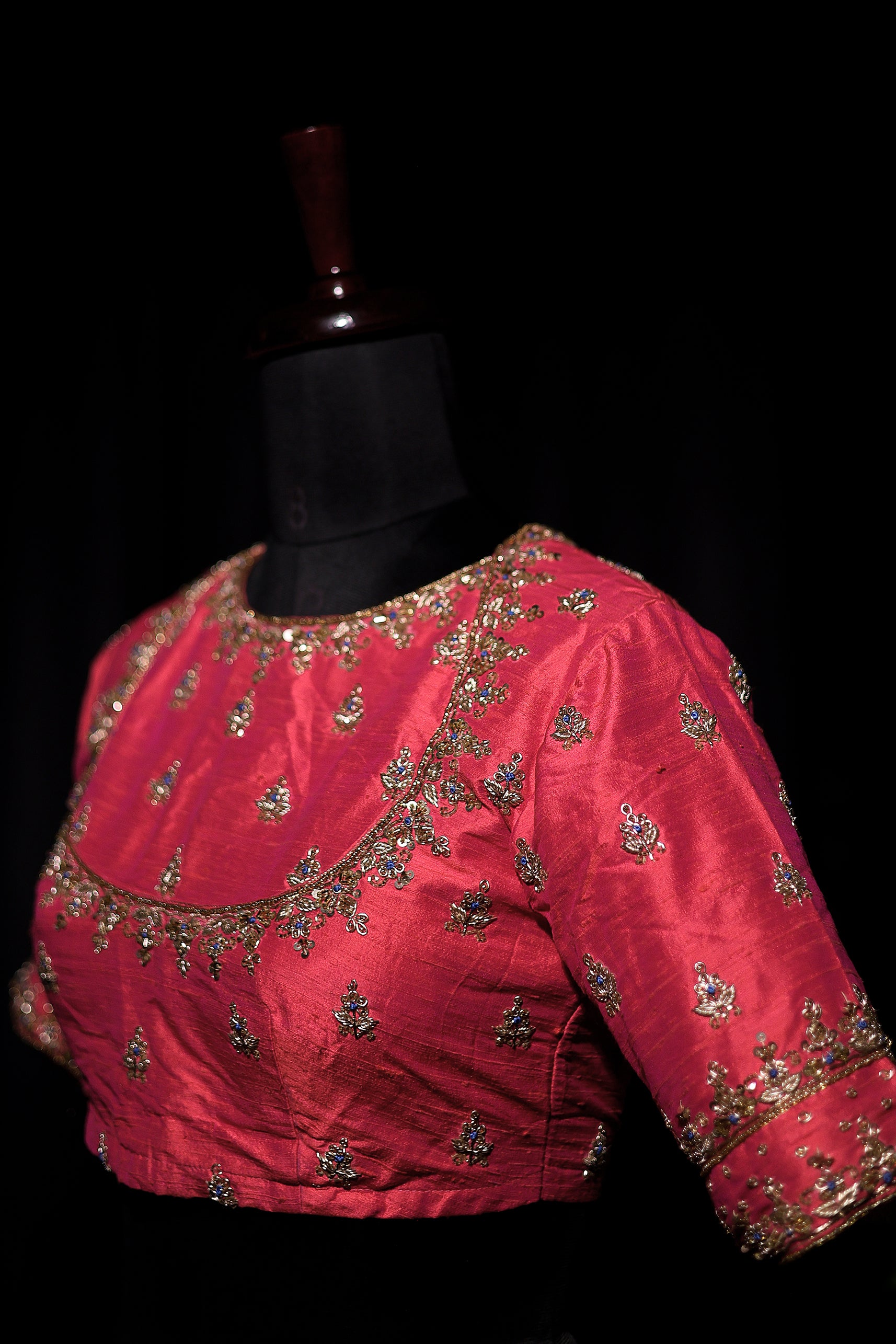 Raw Silk Zardosi Work
