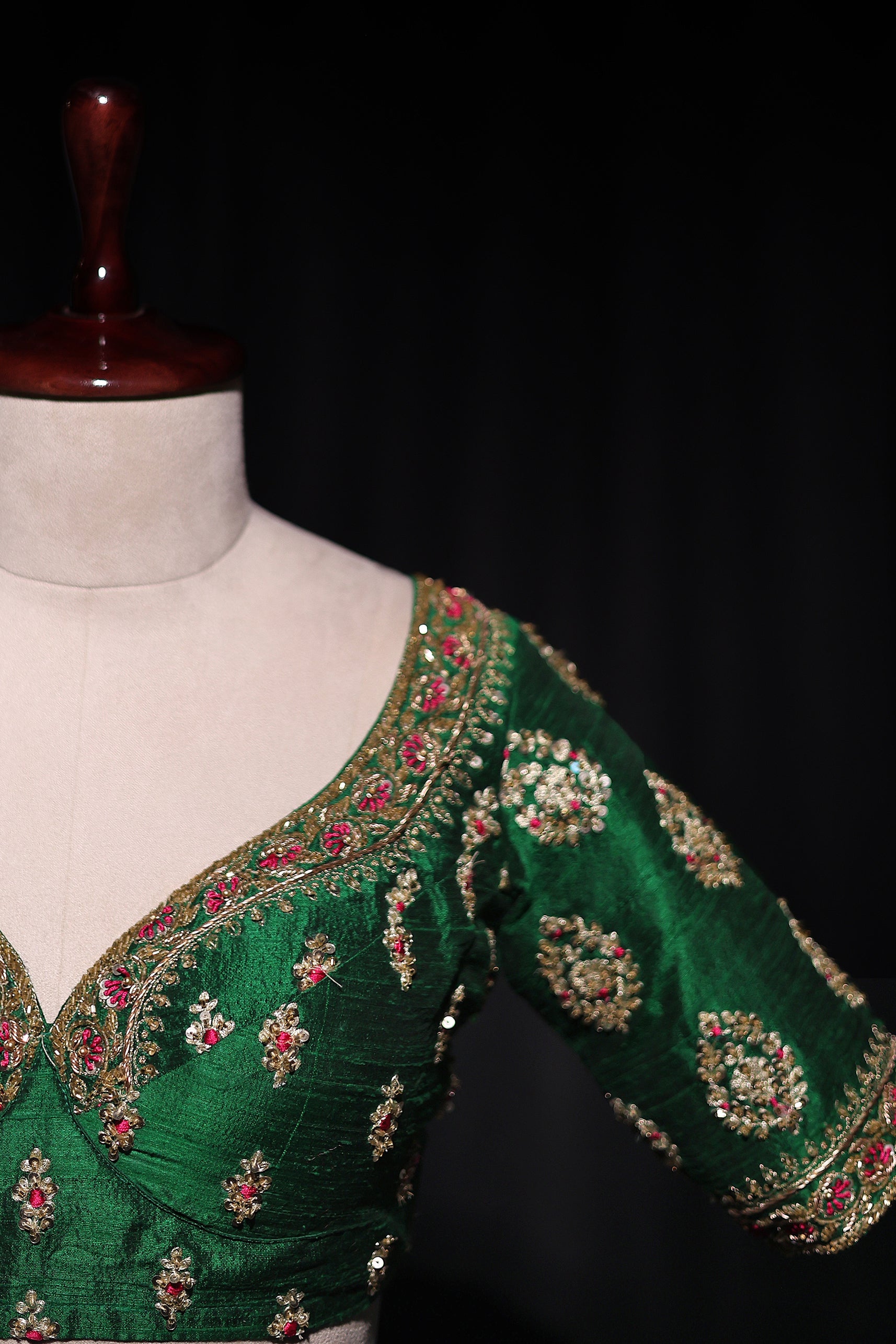 Raw Silk Zardosi Work