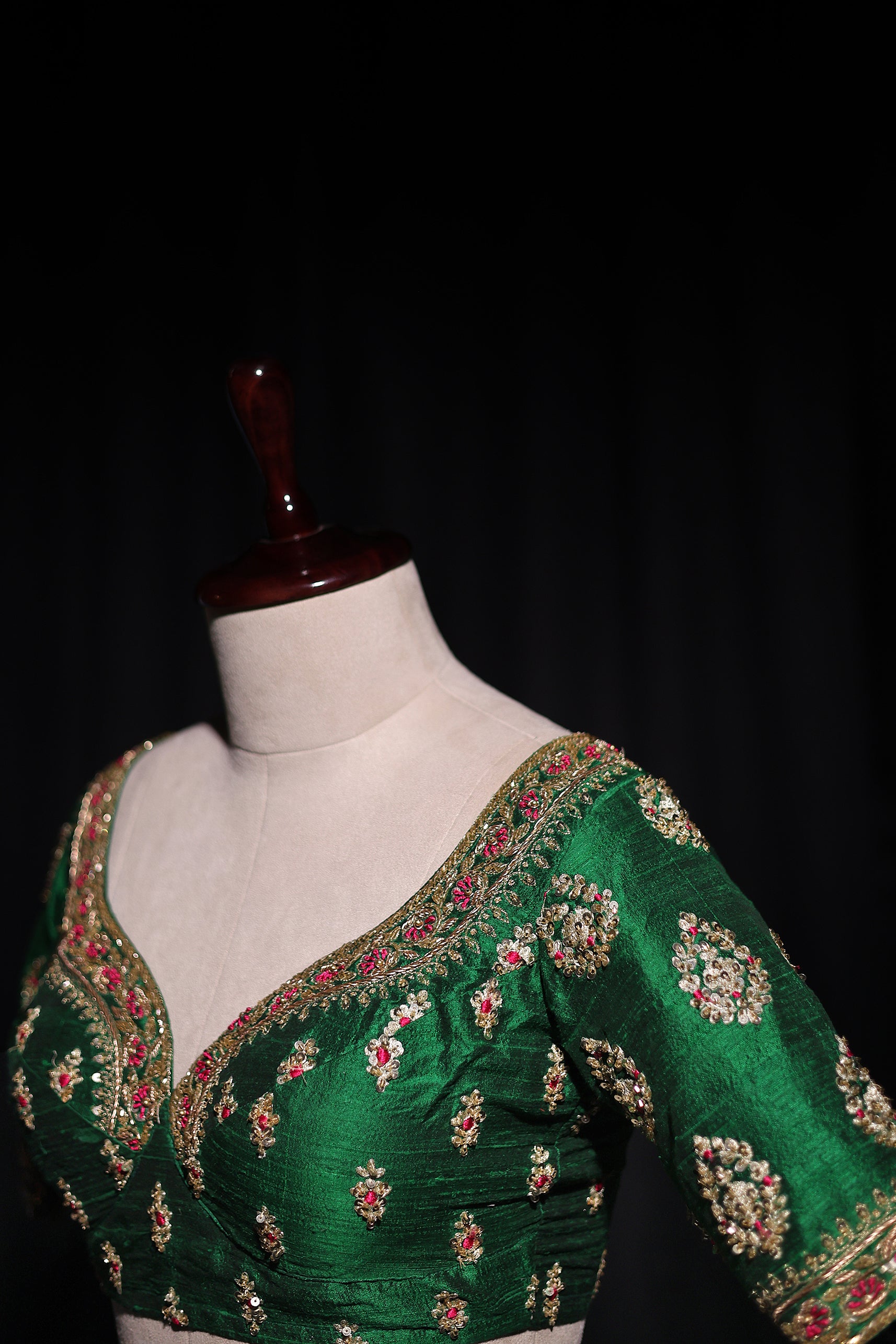 Raw Silk Zardosi Work