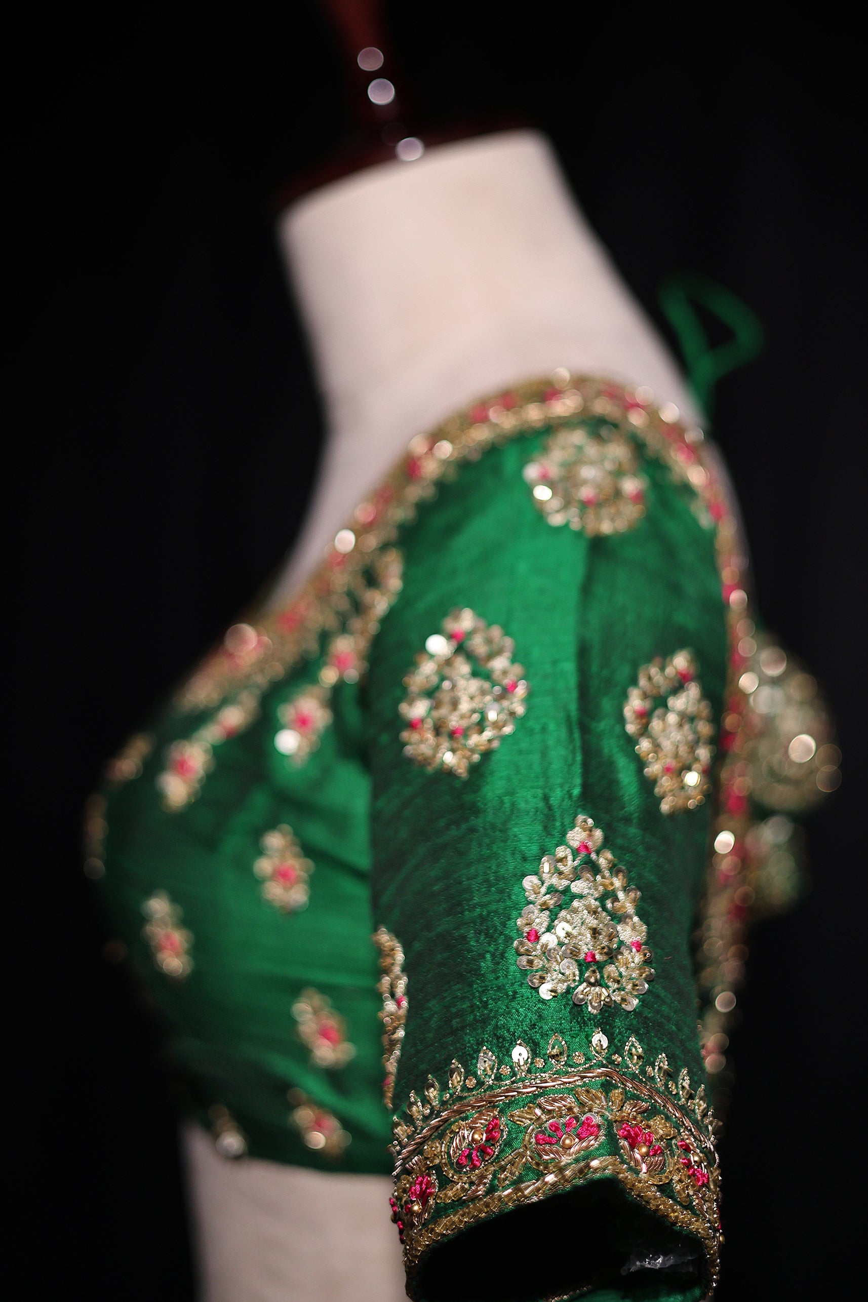 Raw Silk Zardosi Work