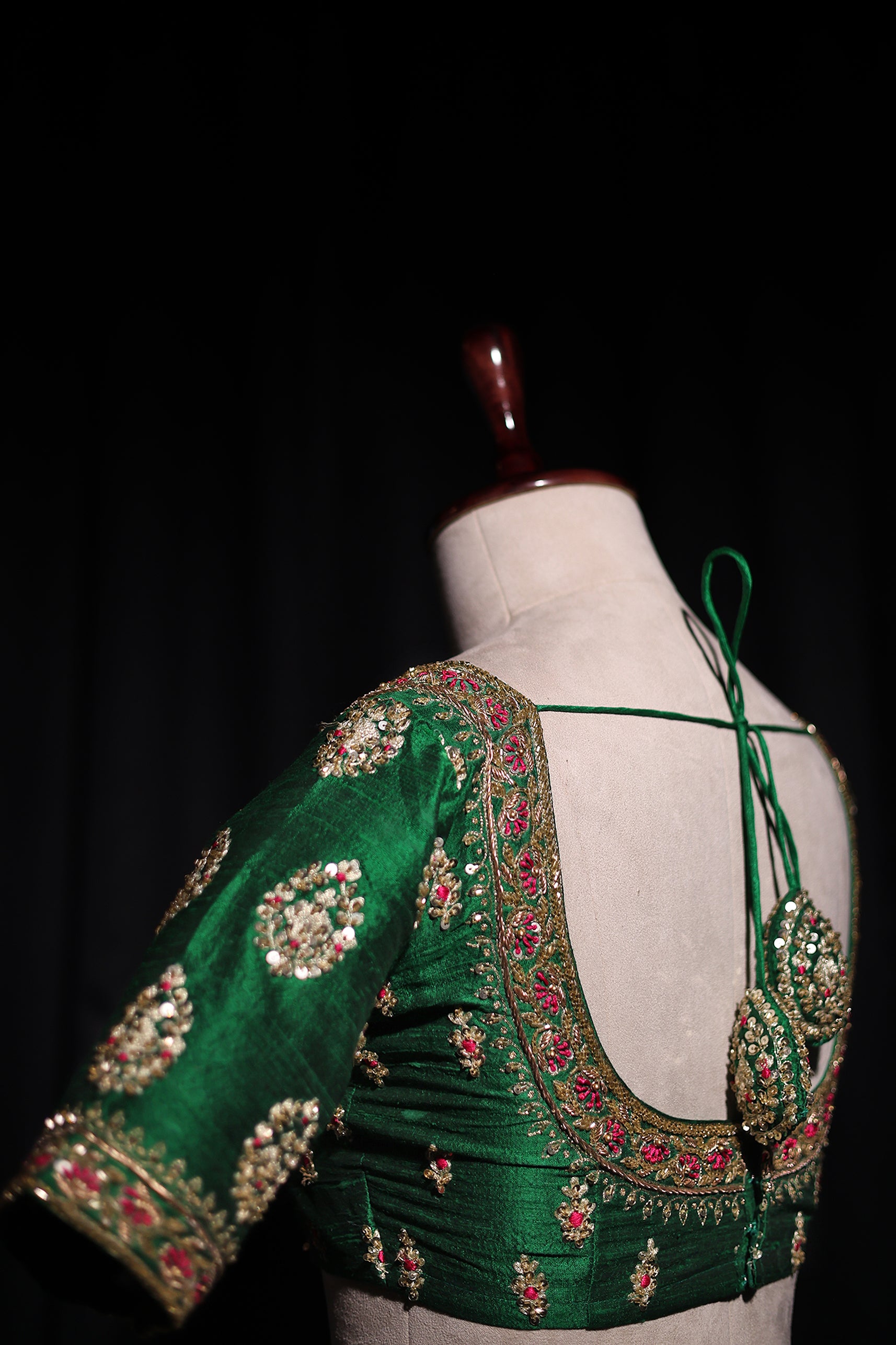 Raw Silk Zardosi Work