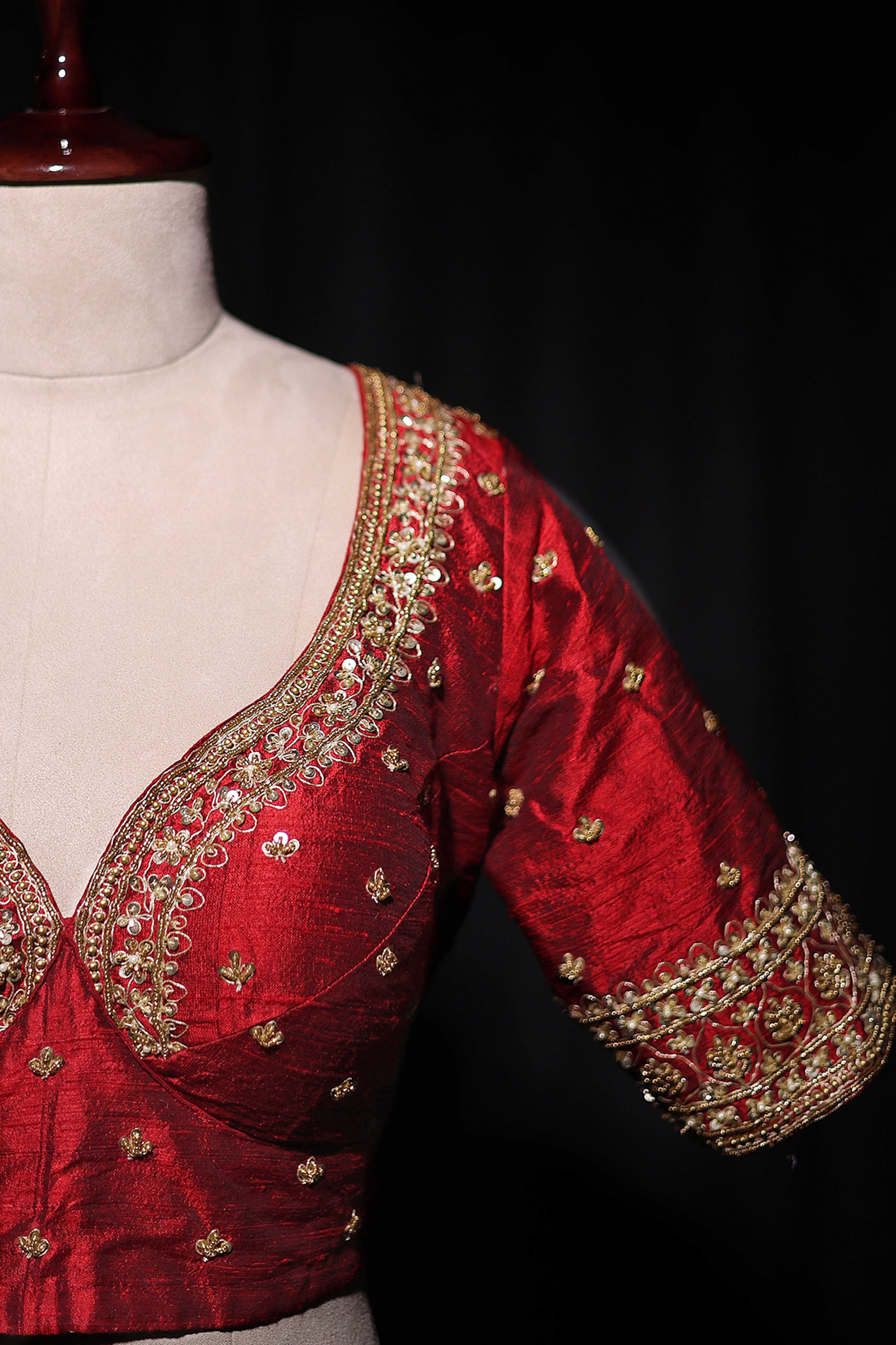 Raw Silk Zardosi Work