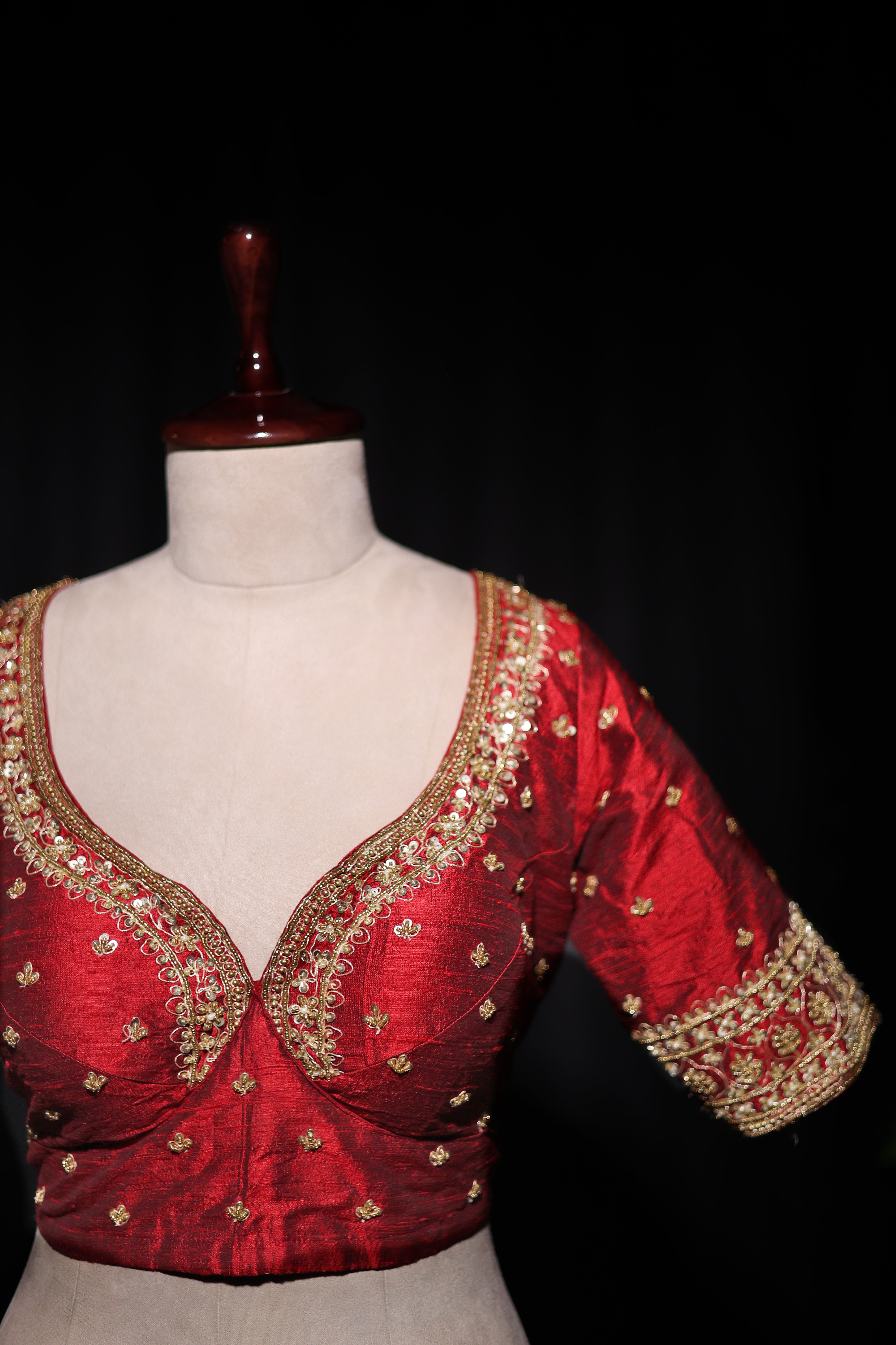 Raw Silk Zardosi Work