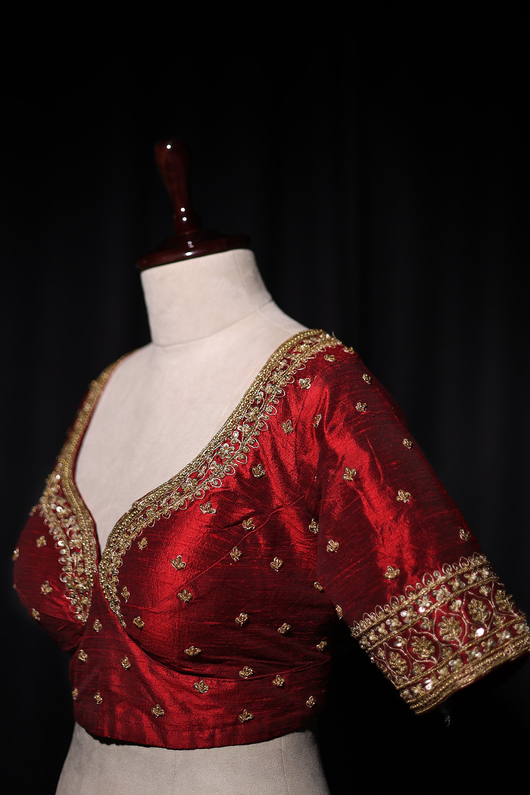 Raw Silk Zardosi Work