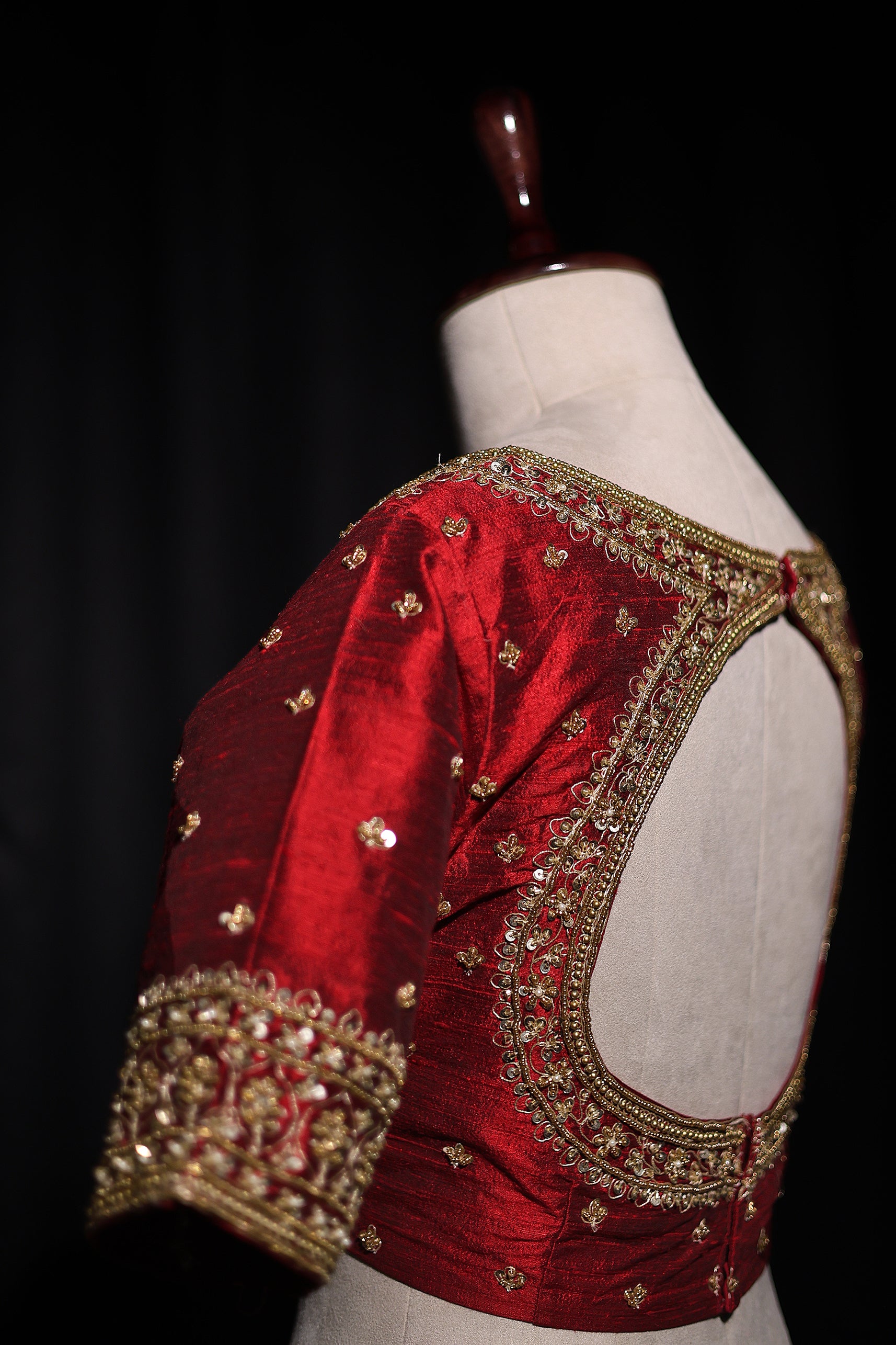 Raw Silk Zardosi Work