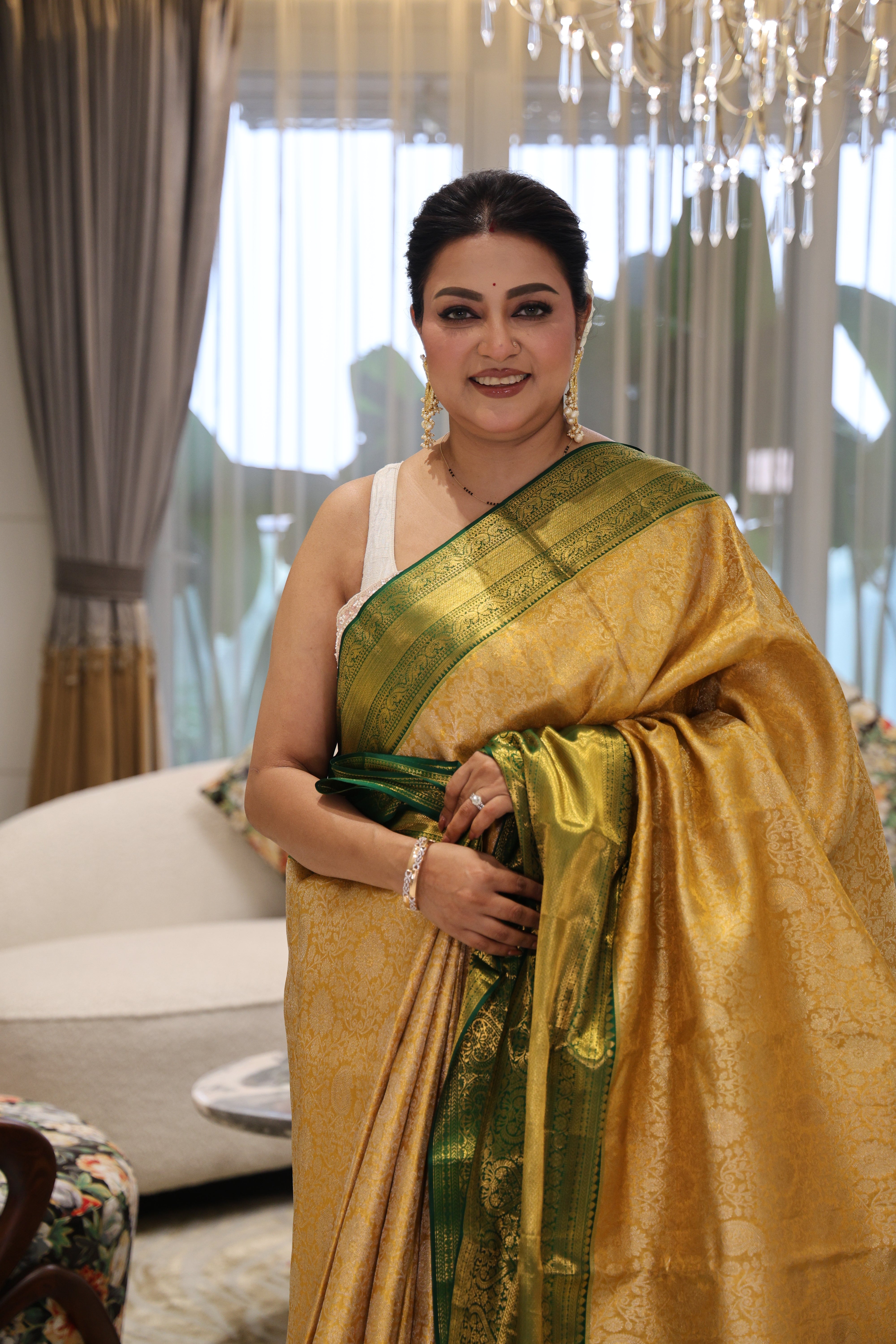 Tissue Kanjivaram Yellow