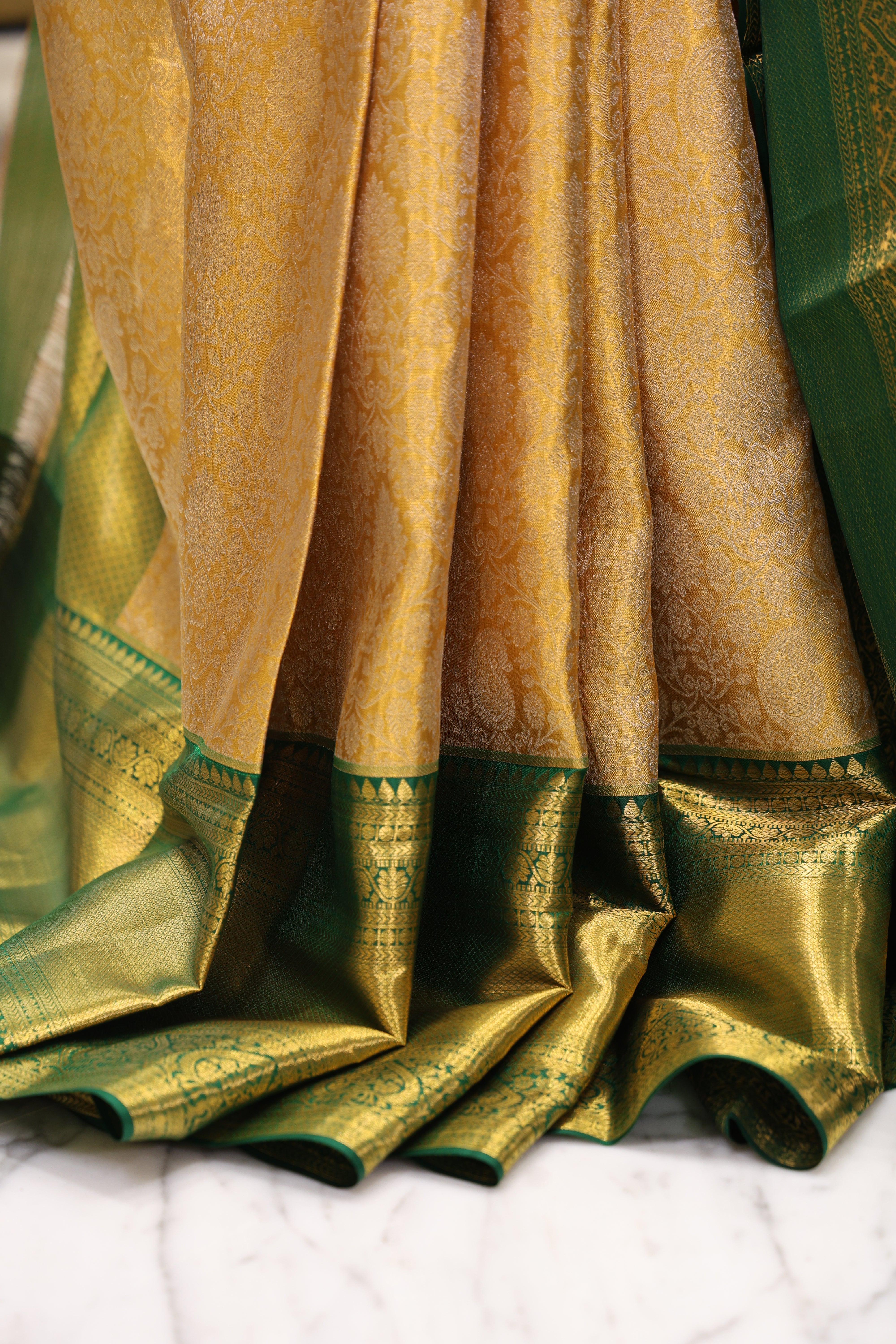 Tissue Kanjivaram Yellow