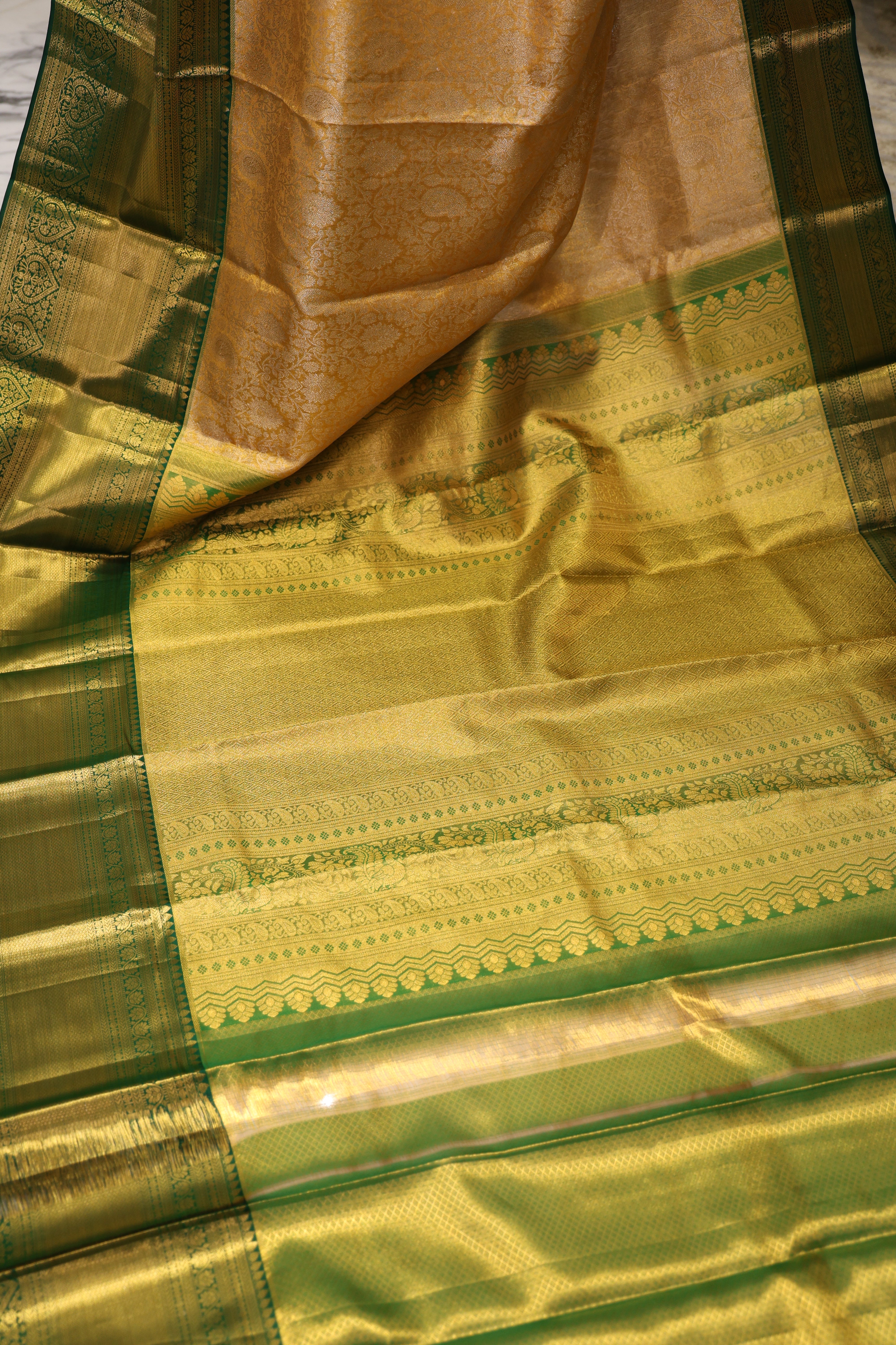 Tissue Kanjivaram Yellow