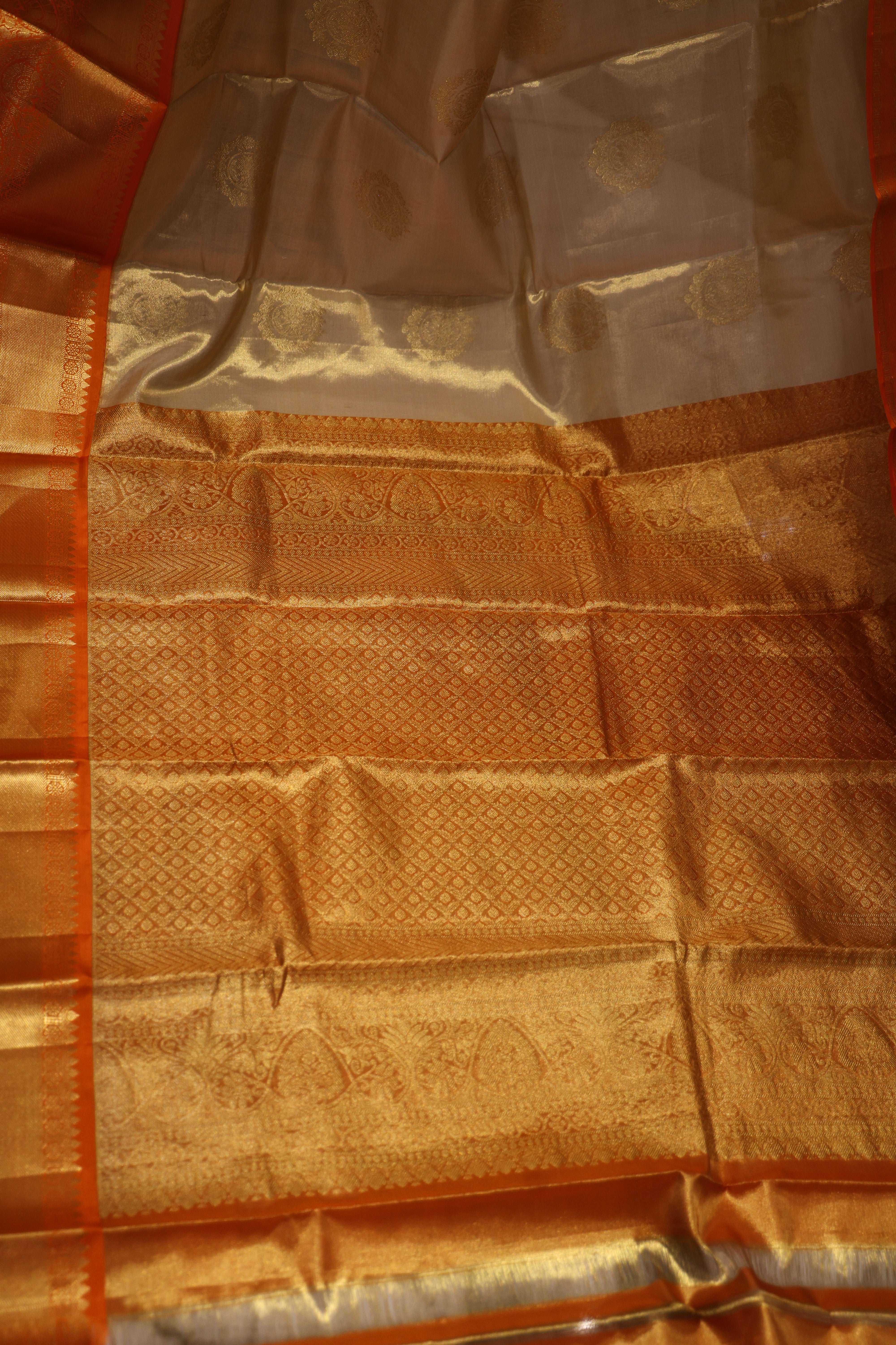 Tissue Kanjivaram Golden