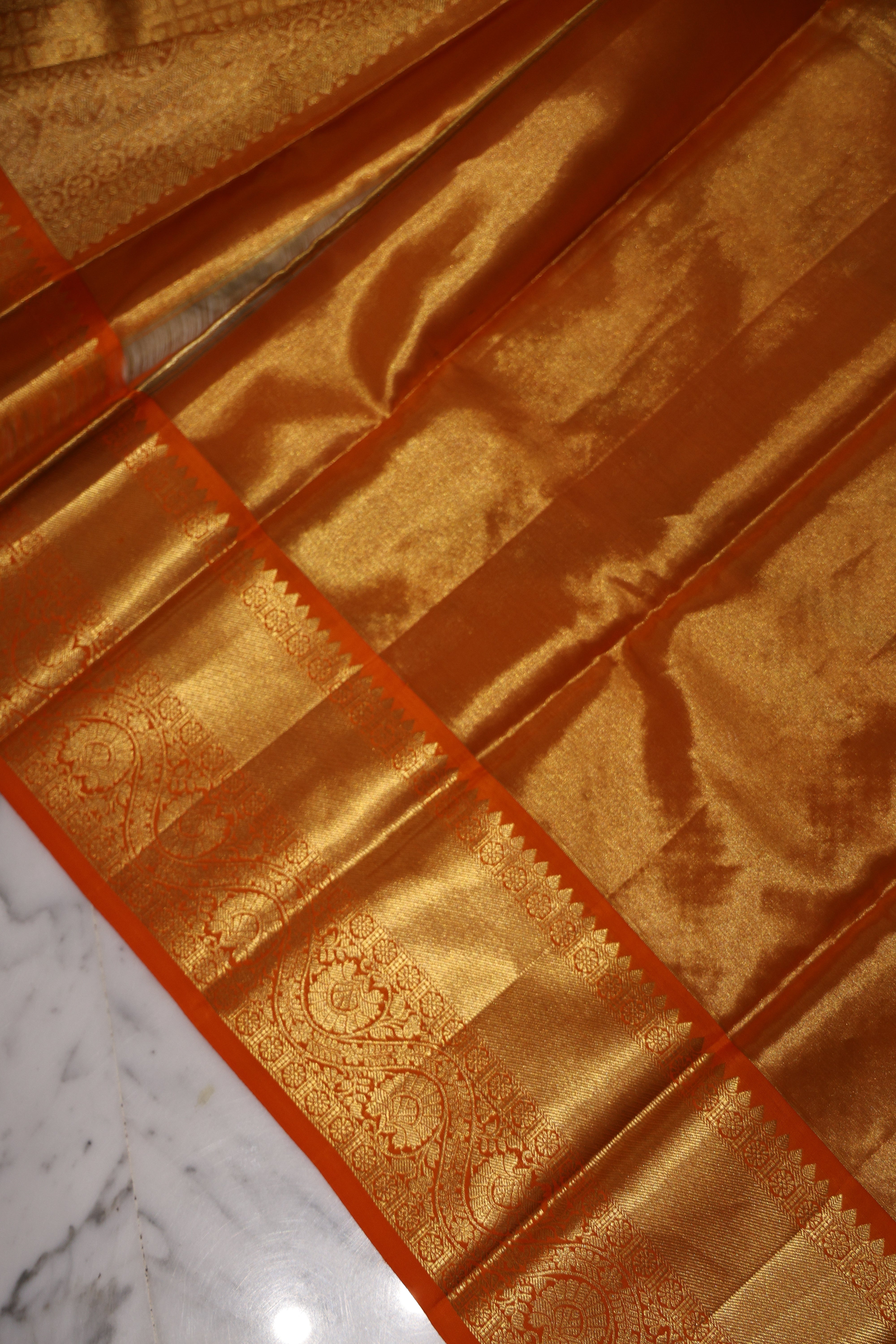 Tissue Kanjivaram Golden