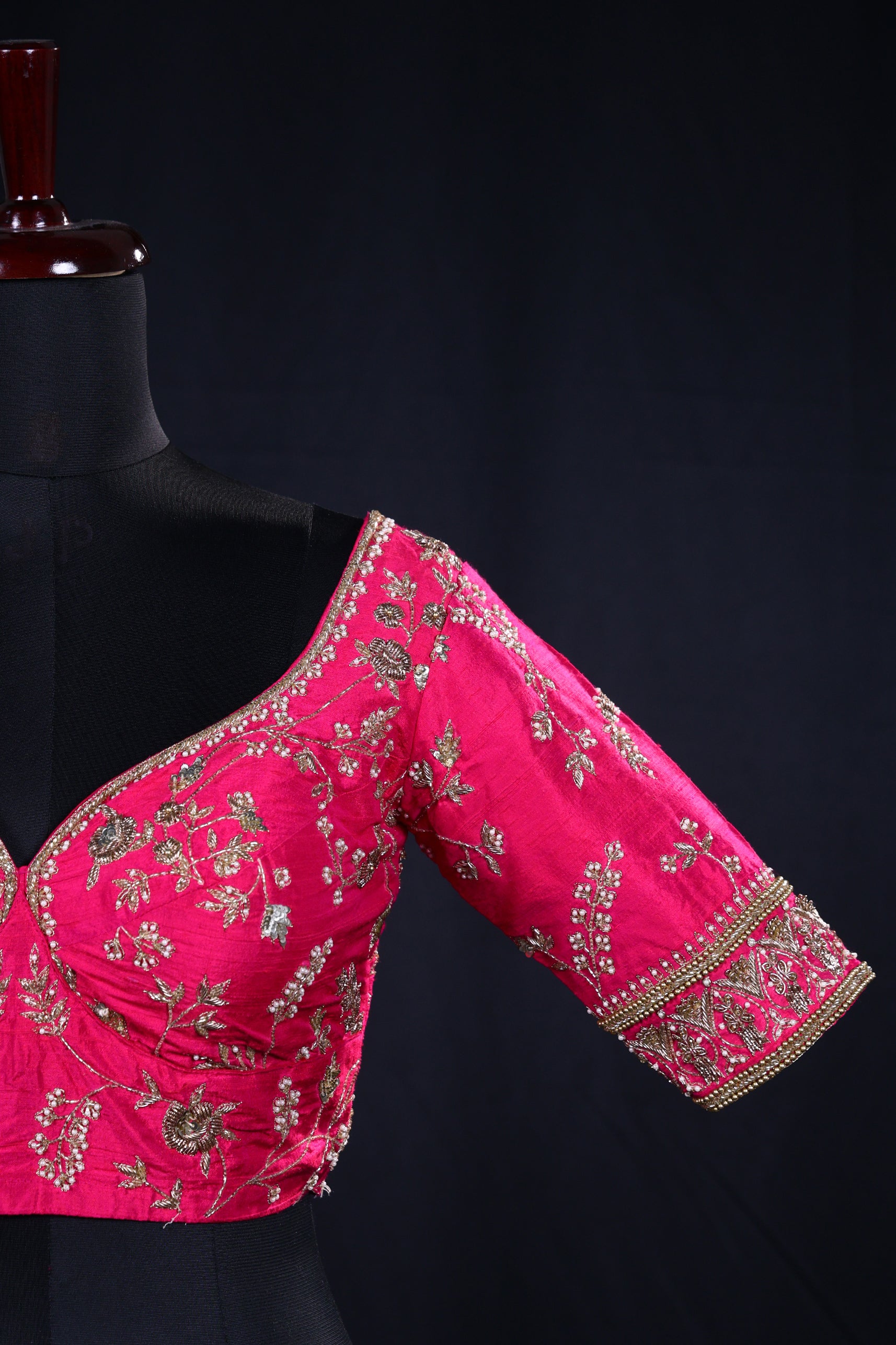 Raw Silk Zardosi Work