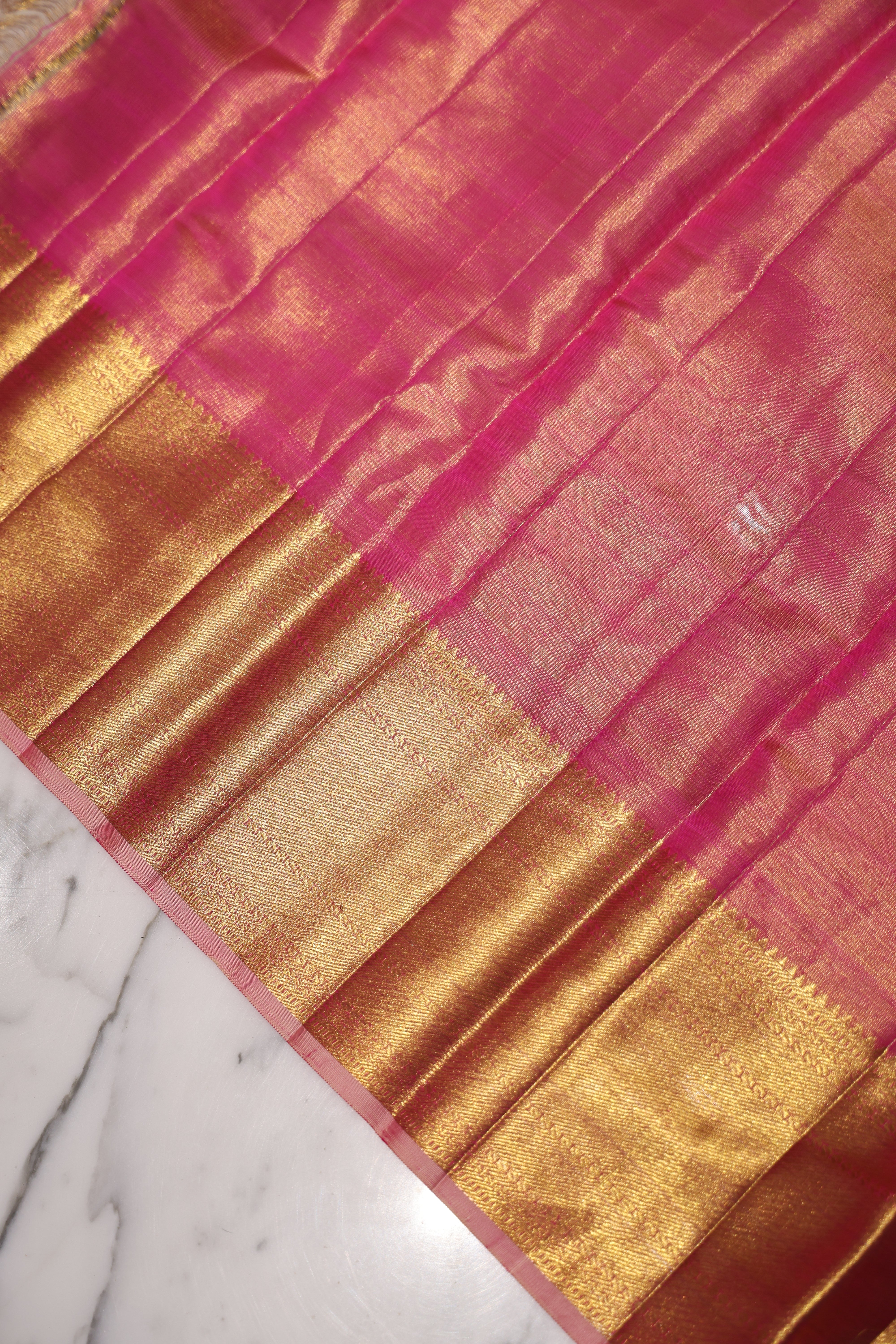 Tissue Kanjivaram Pink