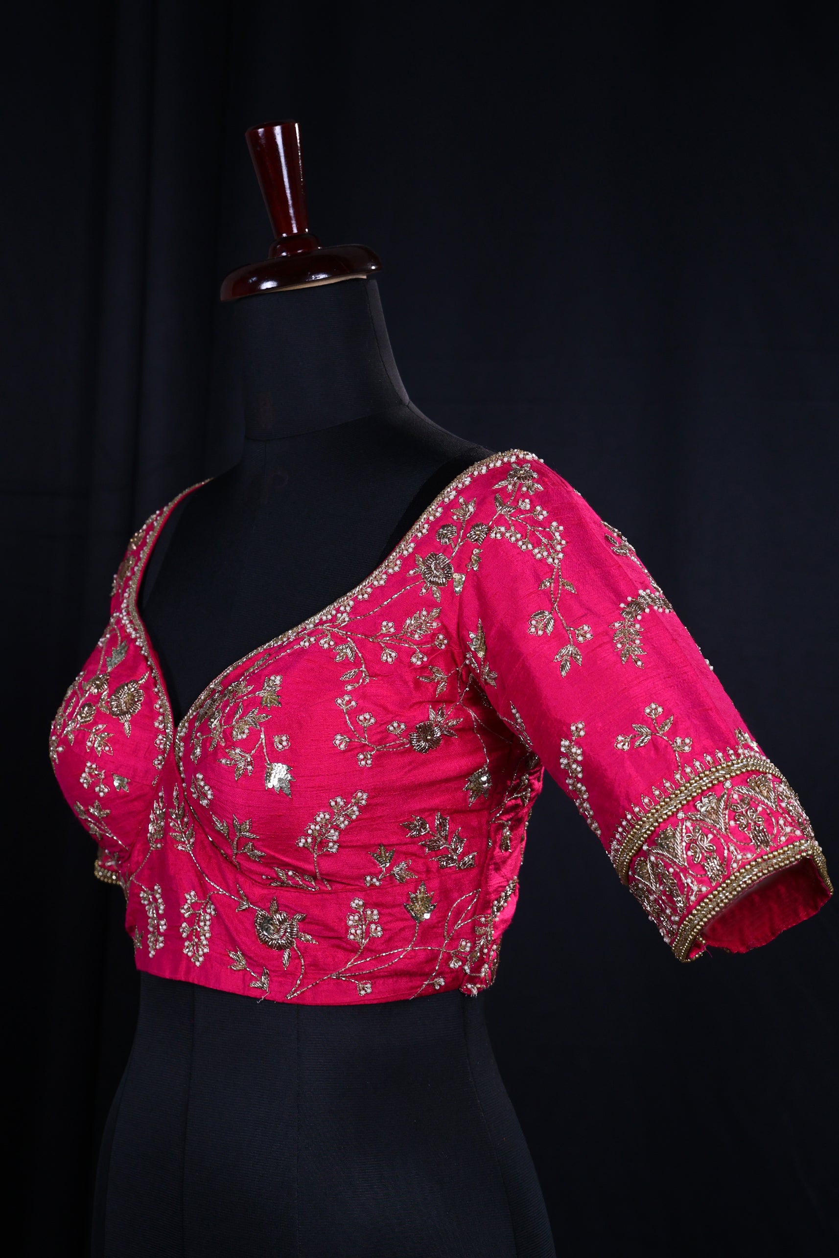 Raw Silk Zardosi Work